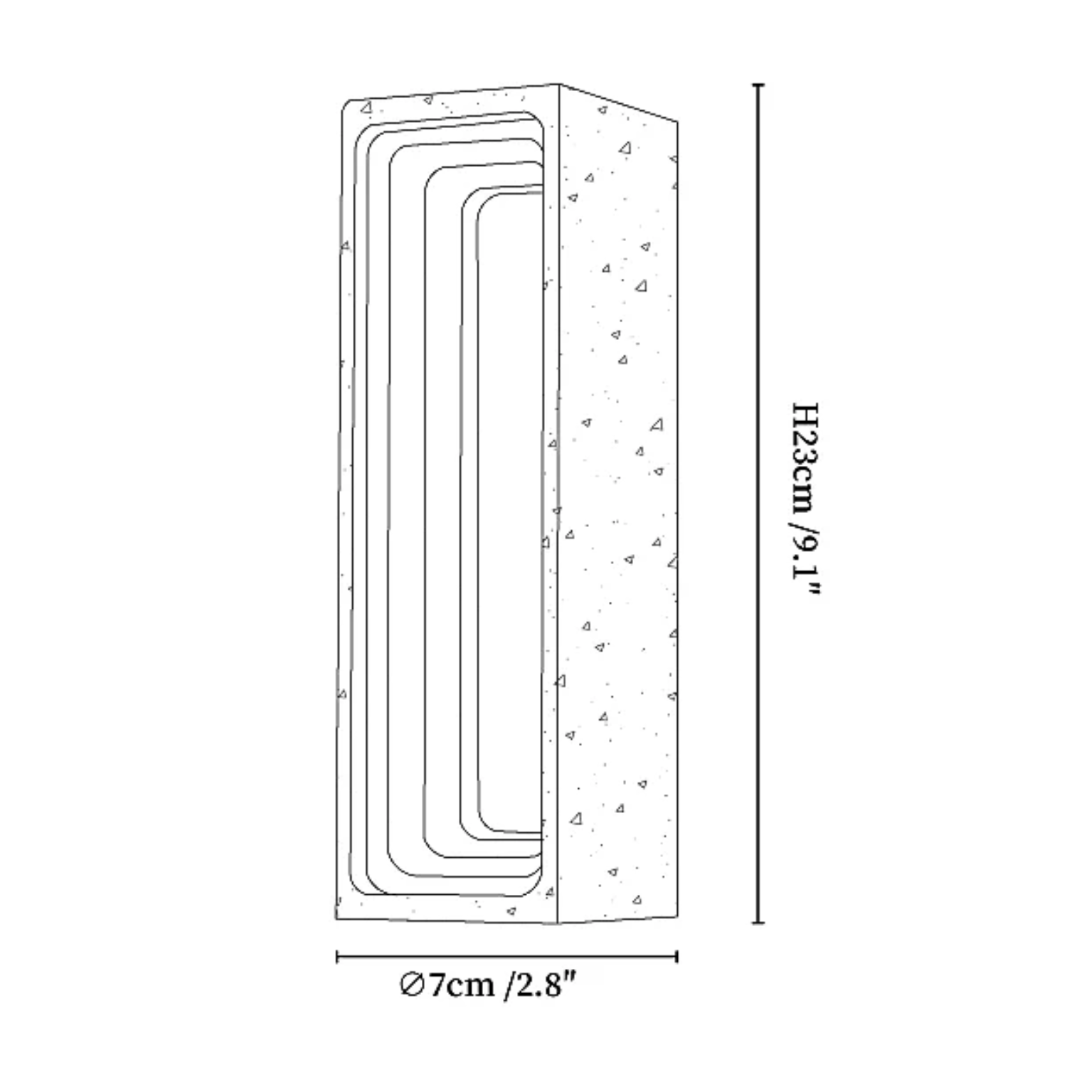 Cemiyo Travertijn Wandlamp
