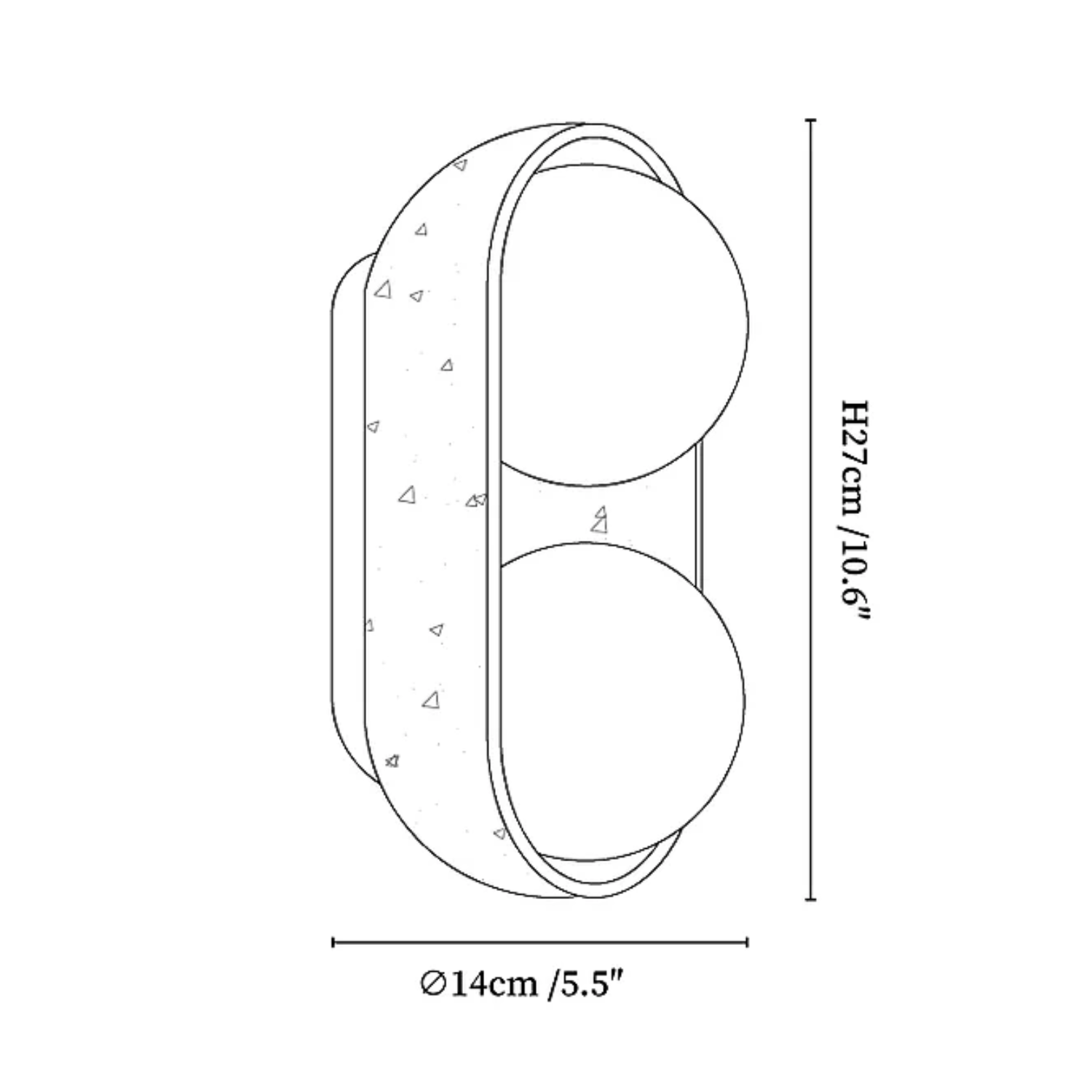 Boscon Triple Natuursteen Wandlamp