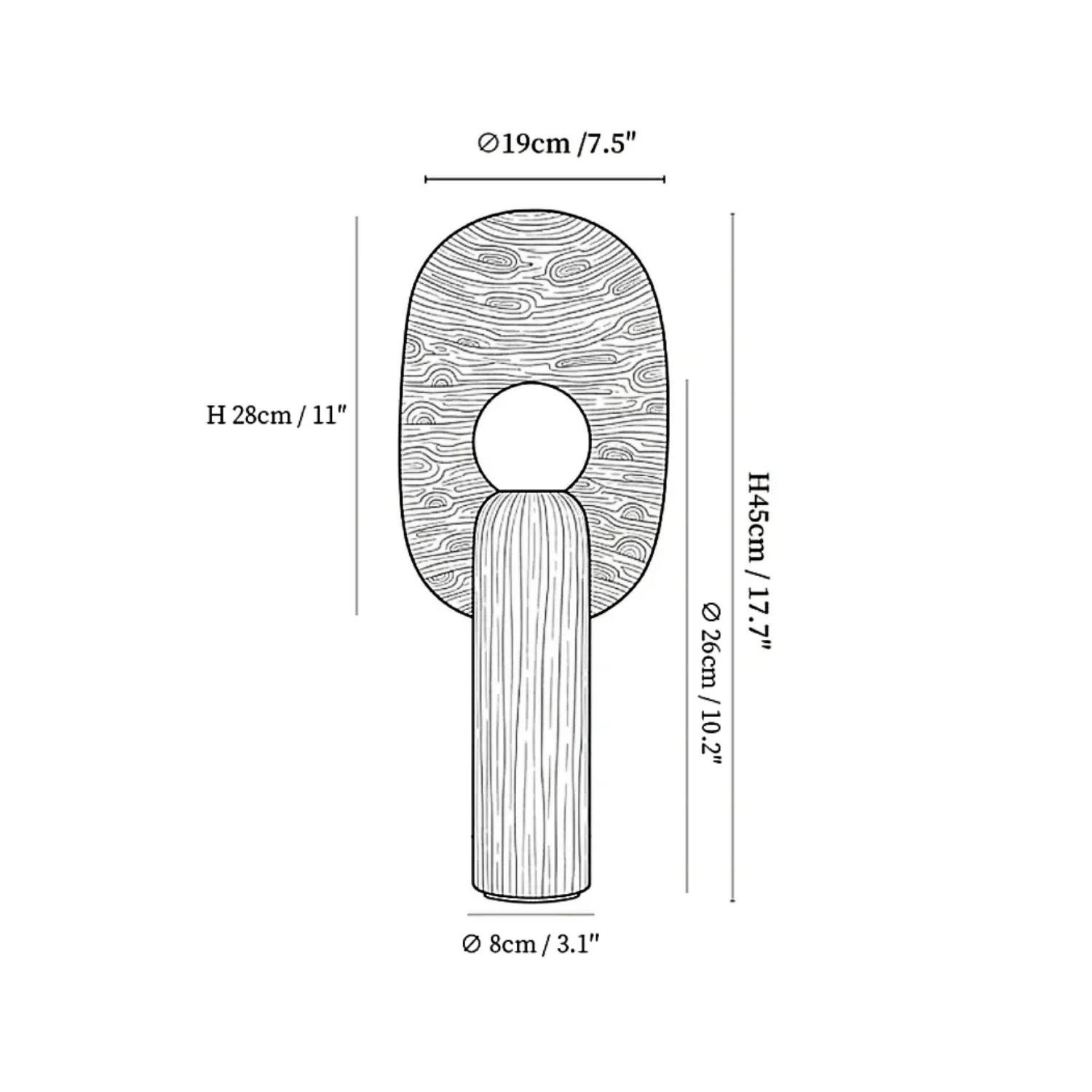 Lampada da tavolo Fospine