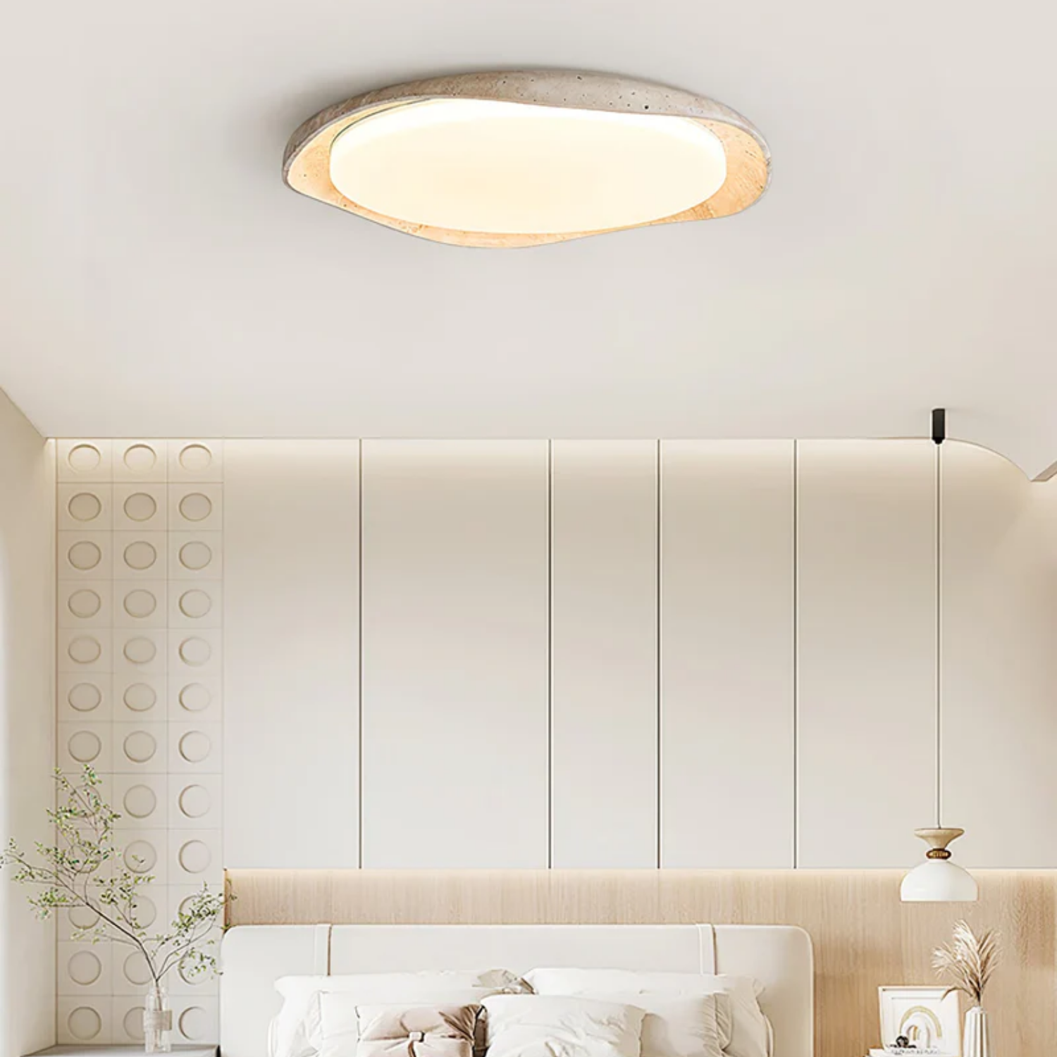 Seiyzan Natuursteen Plafondlamp