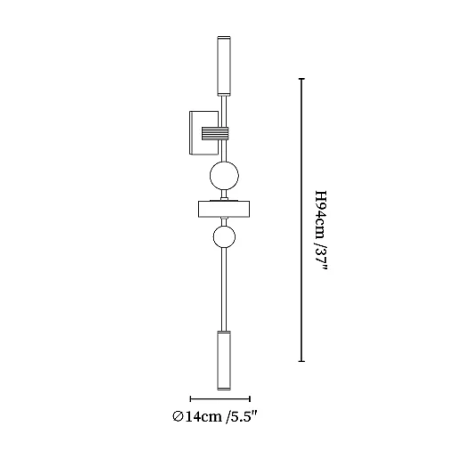 Lampada da parete Letumoz