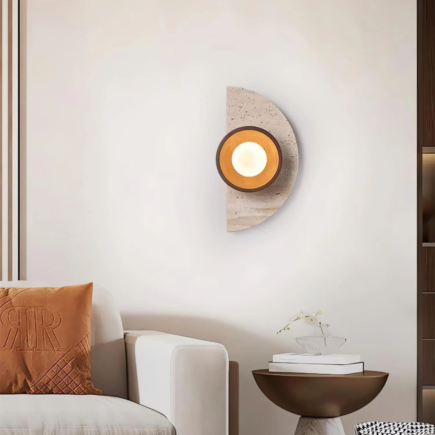 Lerbaze Natuursteen Wandlamp