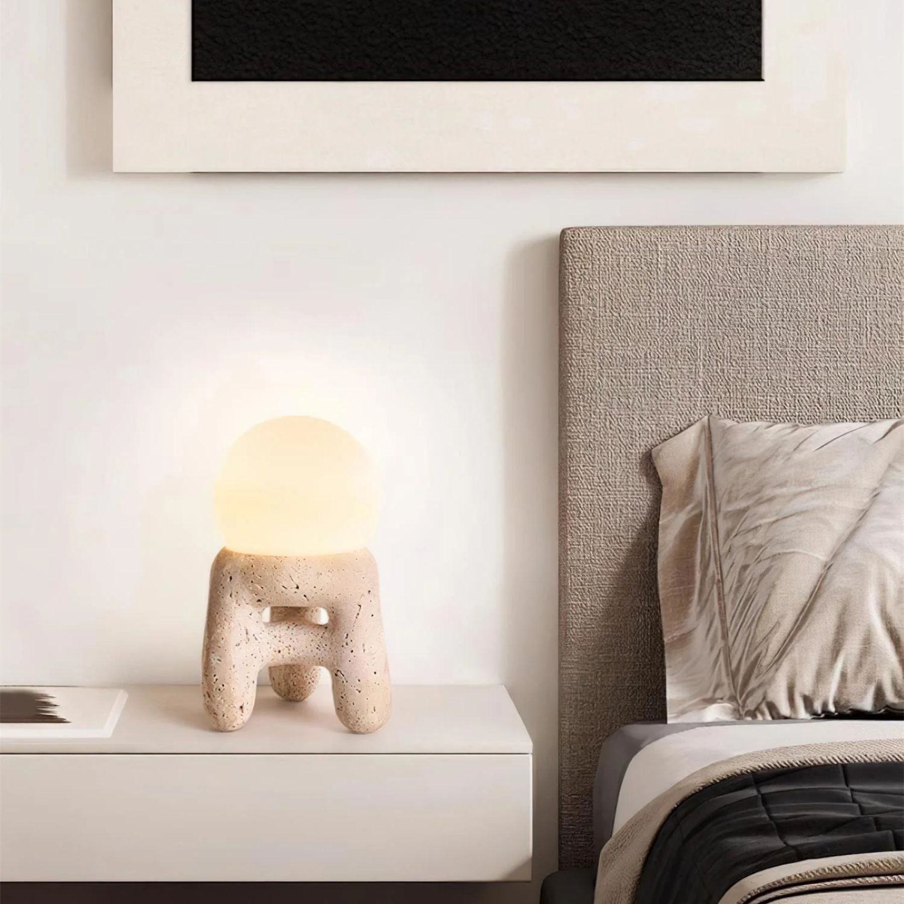 Krukvorm Natuursteen Tafellamp