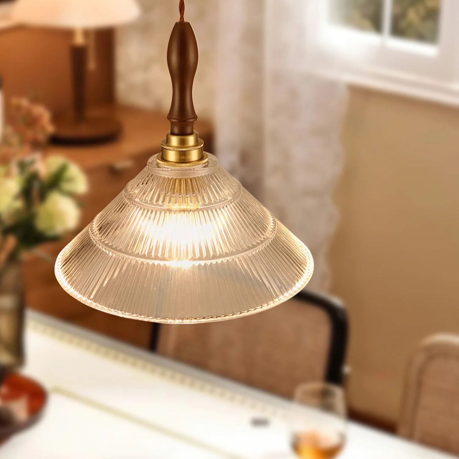 Lampada a sospensione Belfa d'epoca