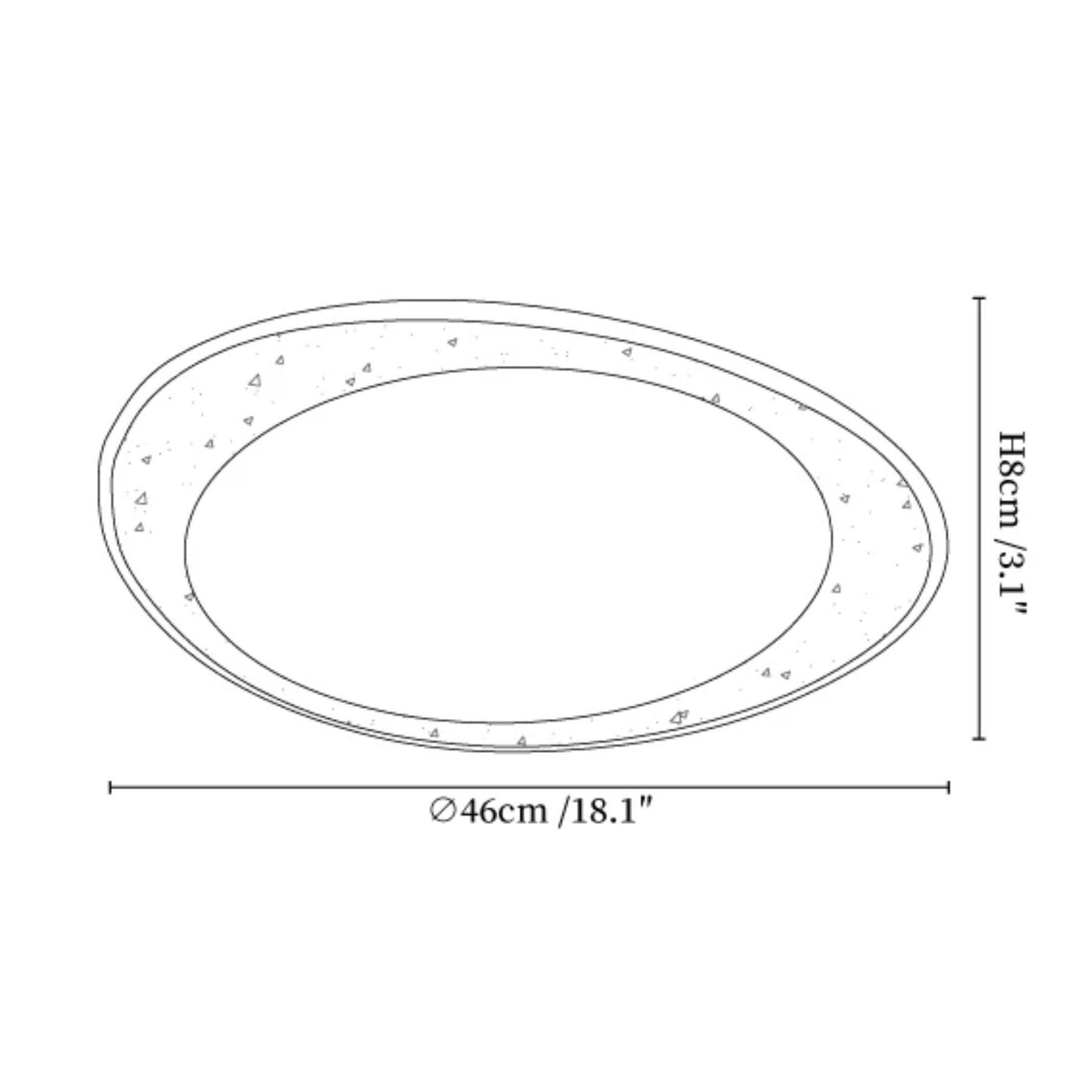 Fiolyn Leaf Natuursteen Plafondlamp