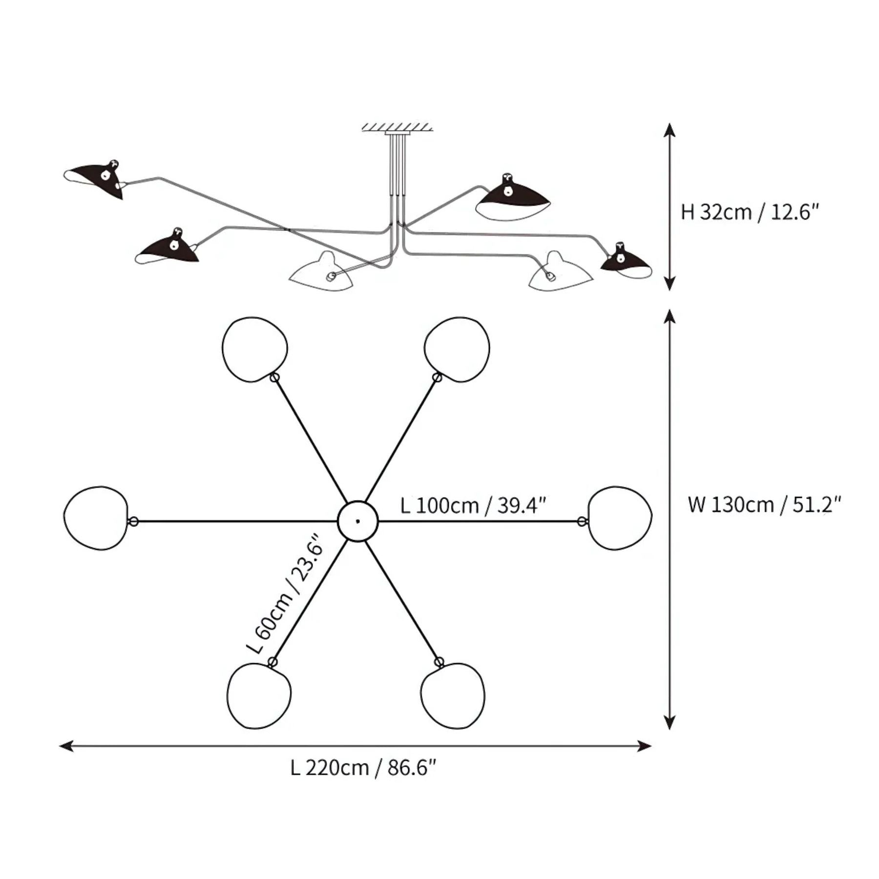Meylizzo Plafondlamp