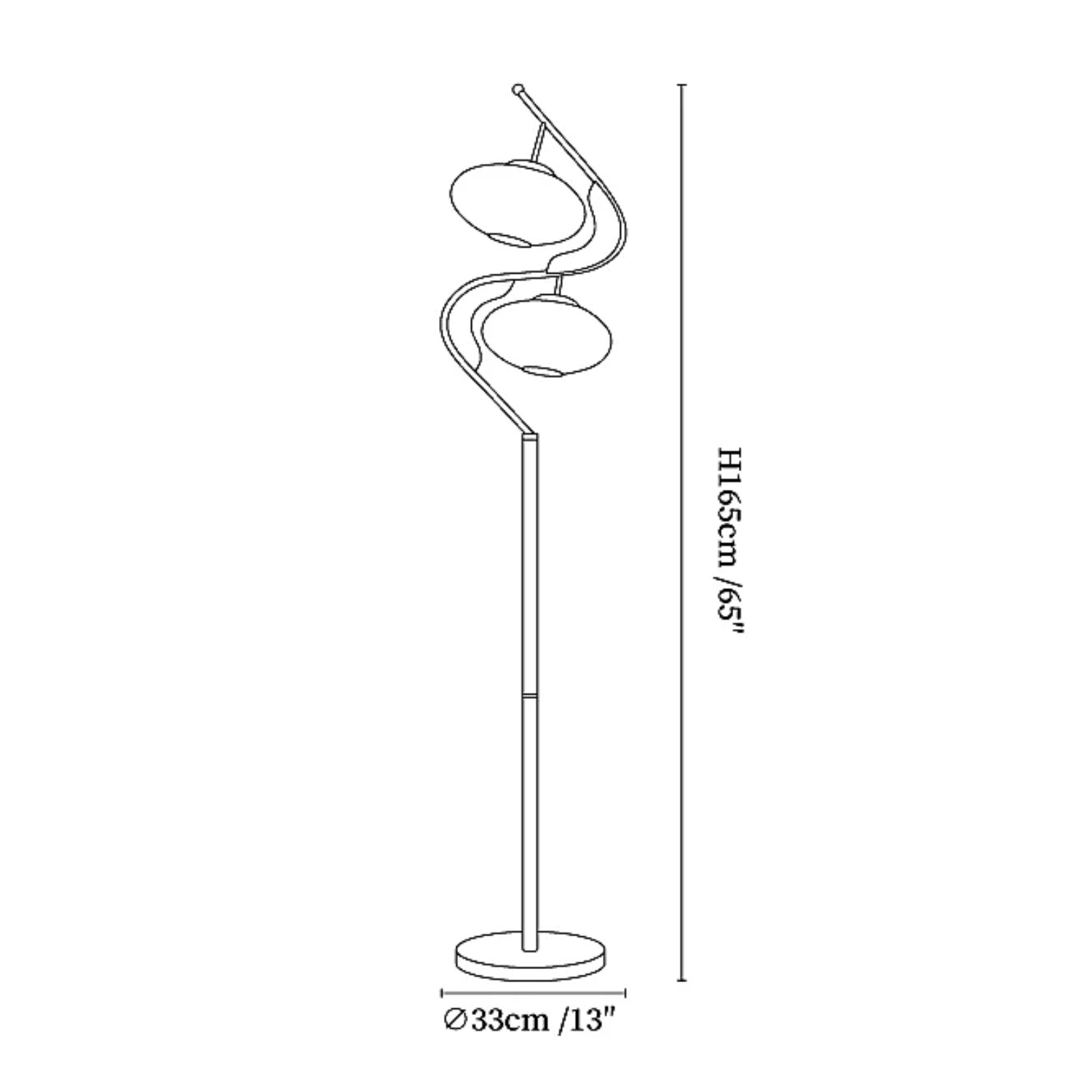 Lampada da pavimento doppia Seneva