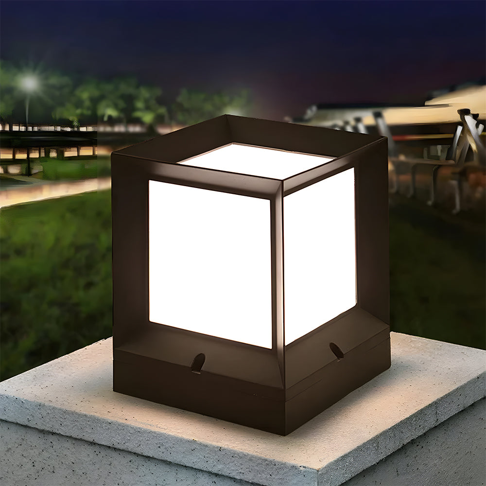 Moderne Kubus Solar Outdoor Lamp