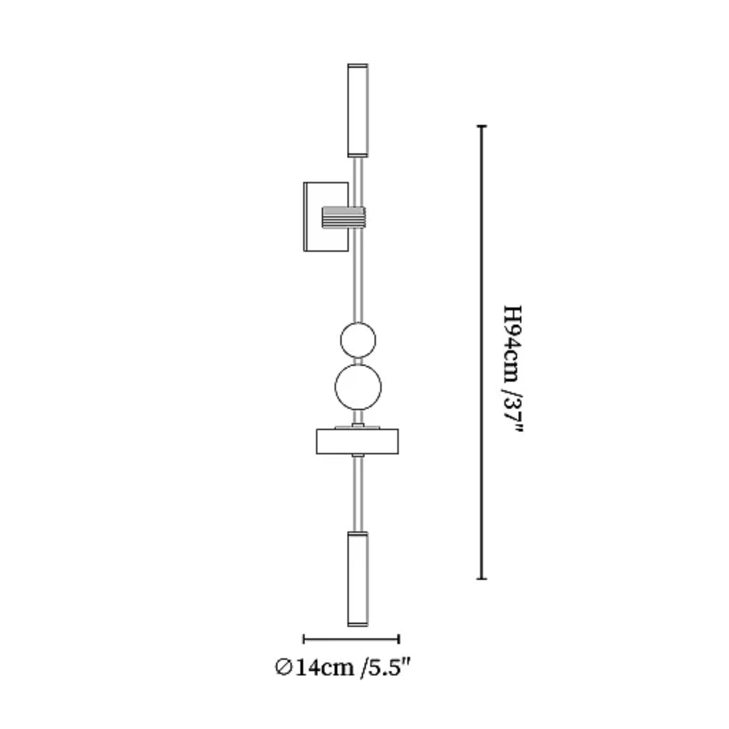 Lampada da parete Letumoz