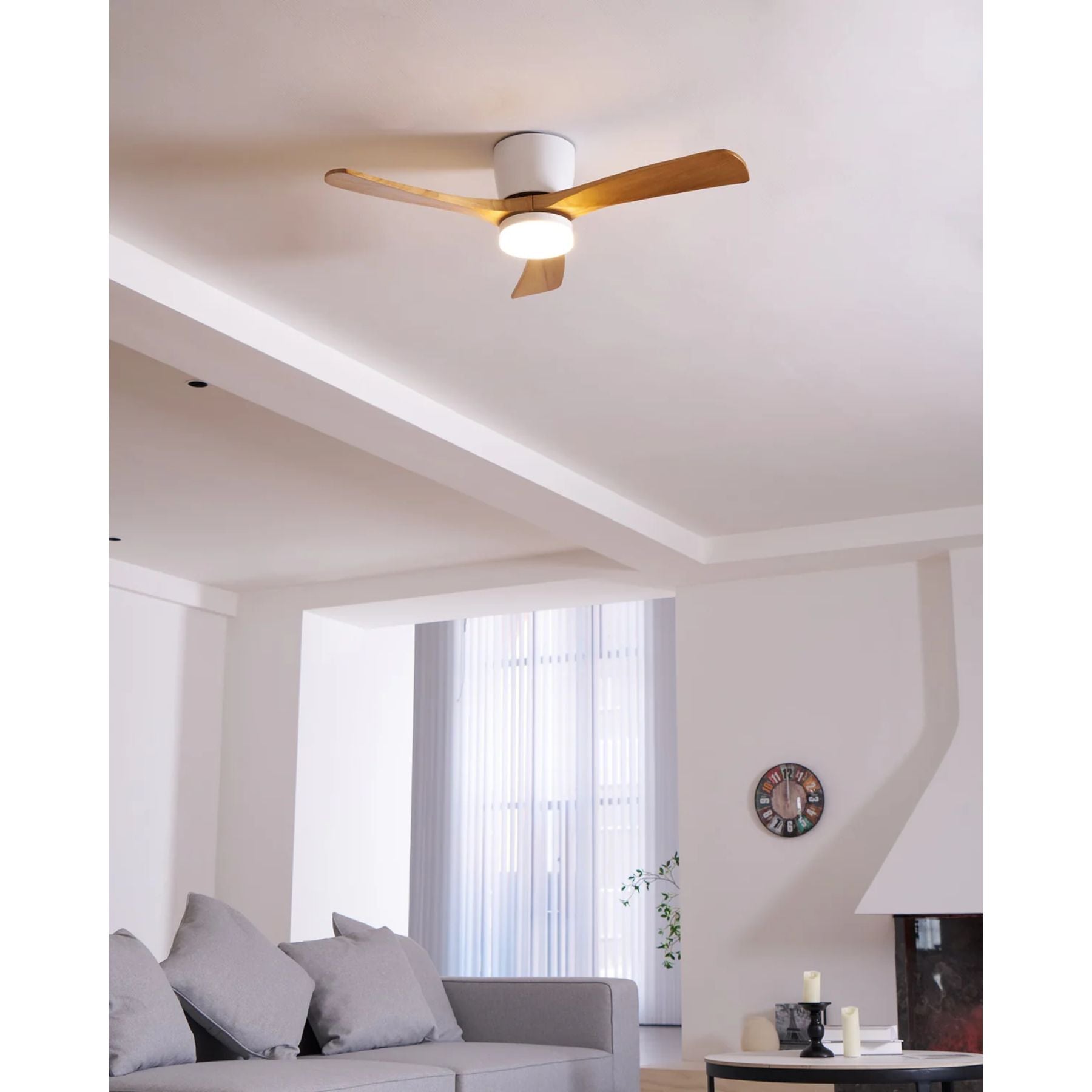 Lyio Houten LED Plafondventilator