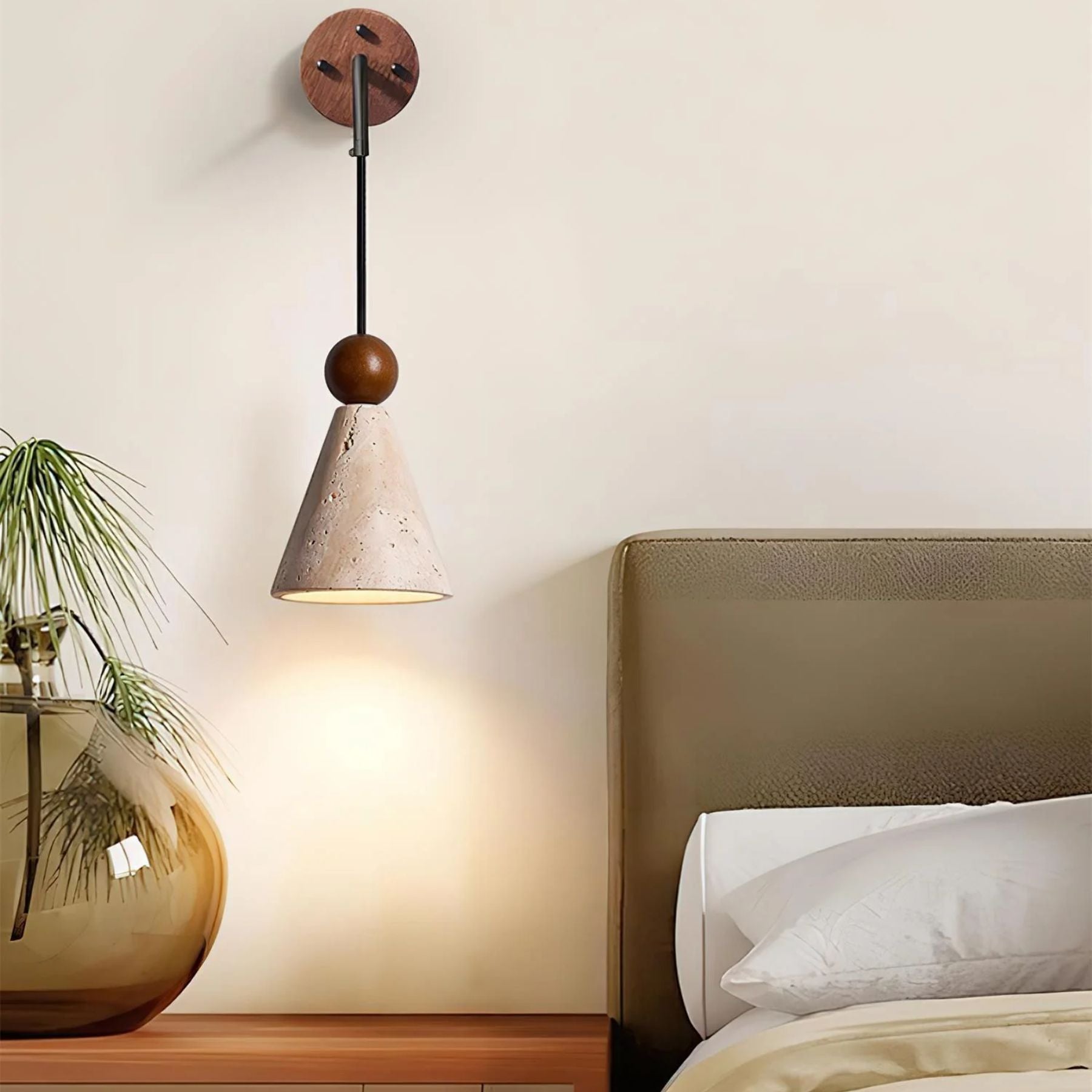 Tevvano Travertijn Wandlamp