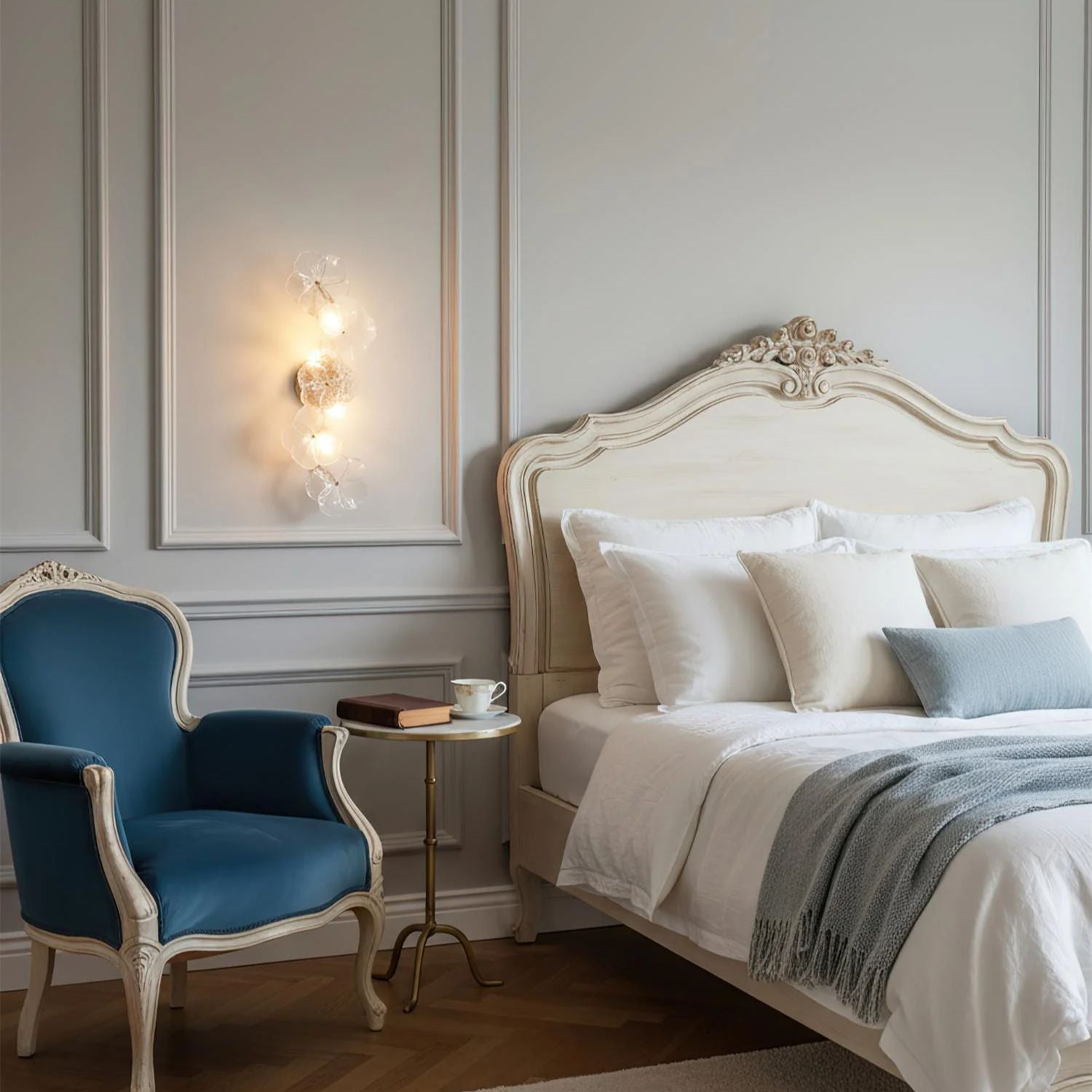 Lampada a stelo floreale Virelza