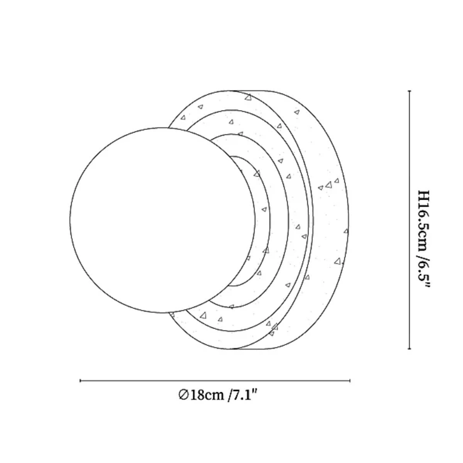 Lomos Natuursteen Wandlamp