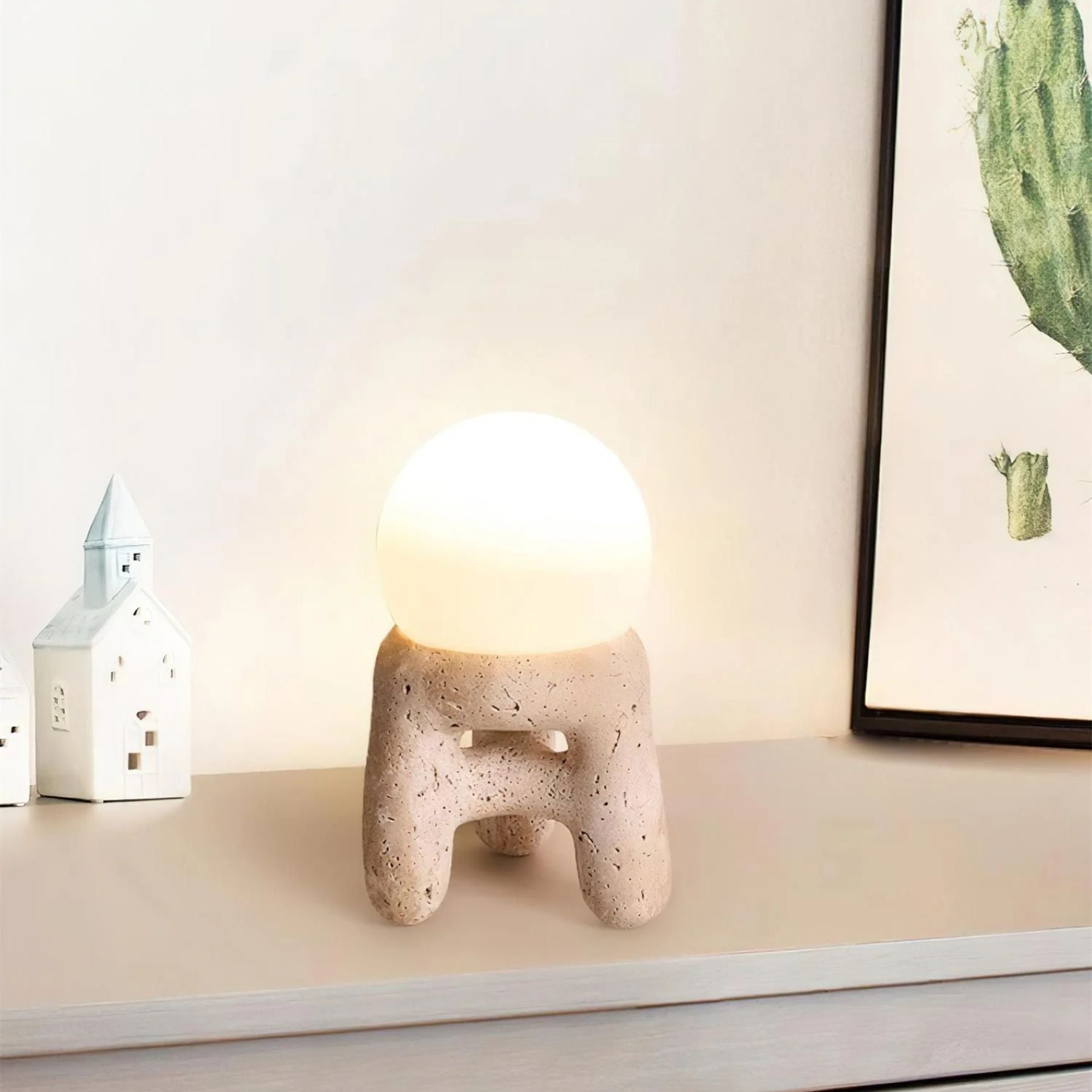 Krukvorm Natuursteen Tafellamp