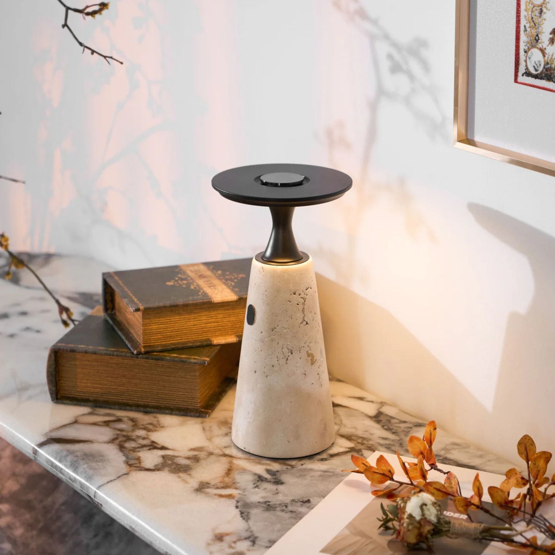 Terchas Oplaadbare Natuursteen Tafellamp