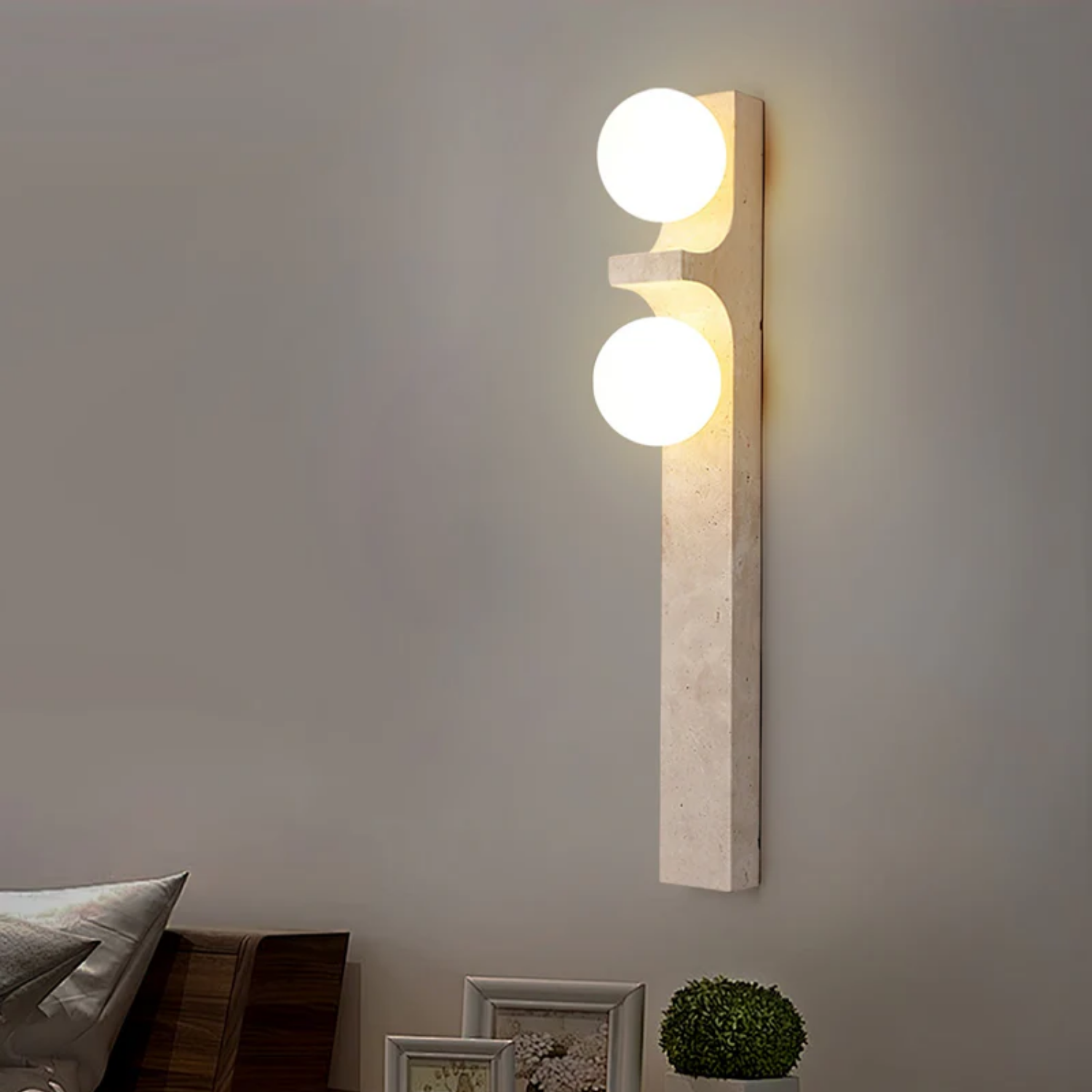 Ceiyra Travertijn Wandlamp