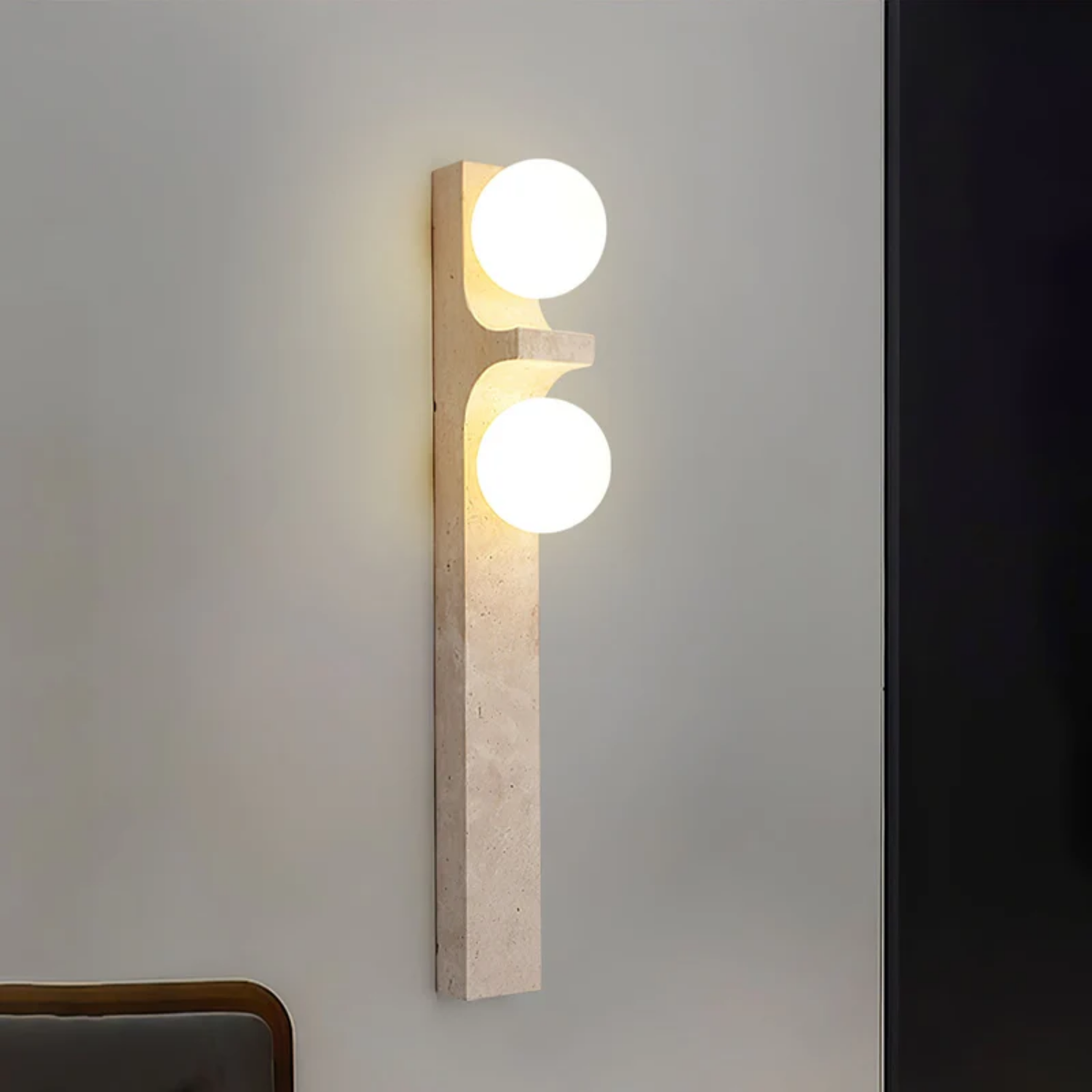 Ceiyra Travertijn Wandlamp