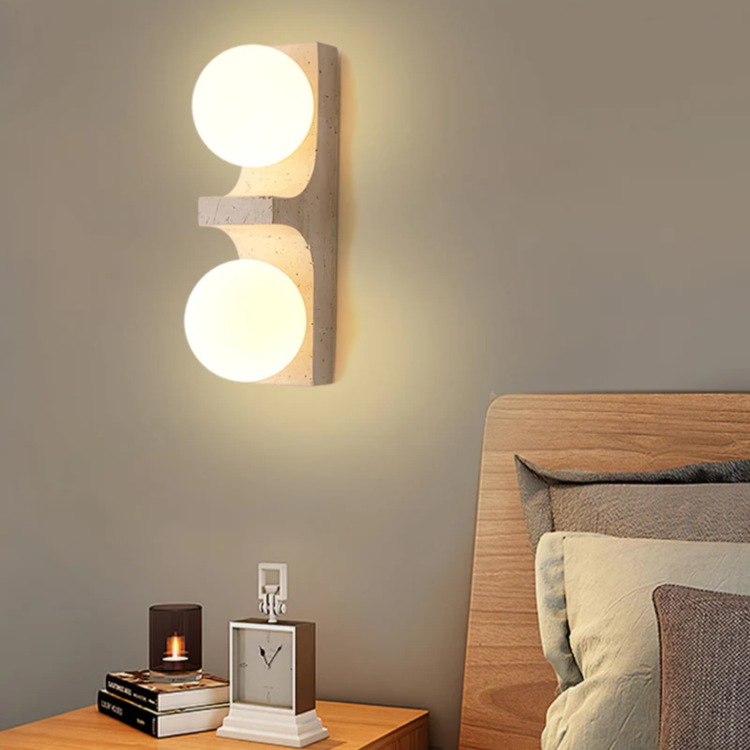 Ceiyra Travertijn Wandlamp