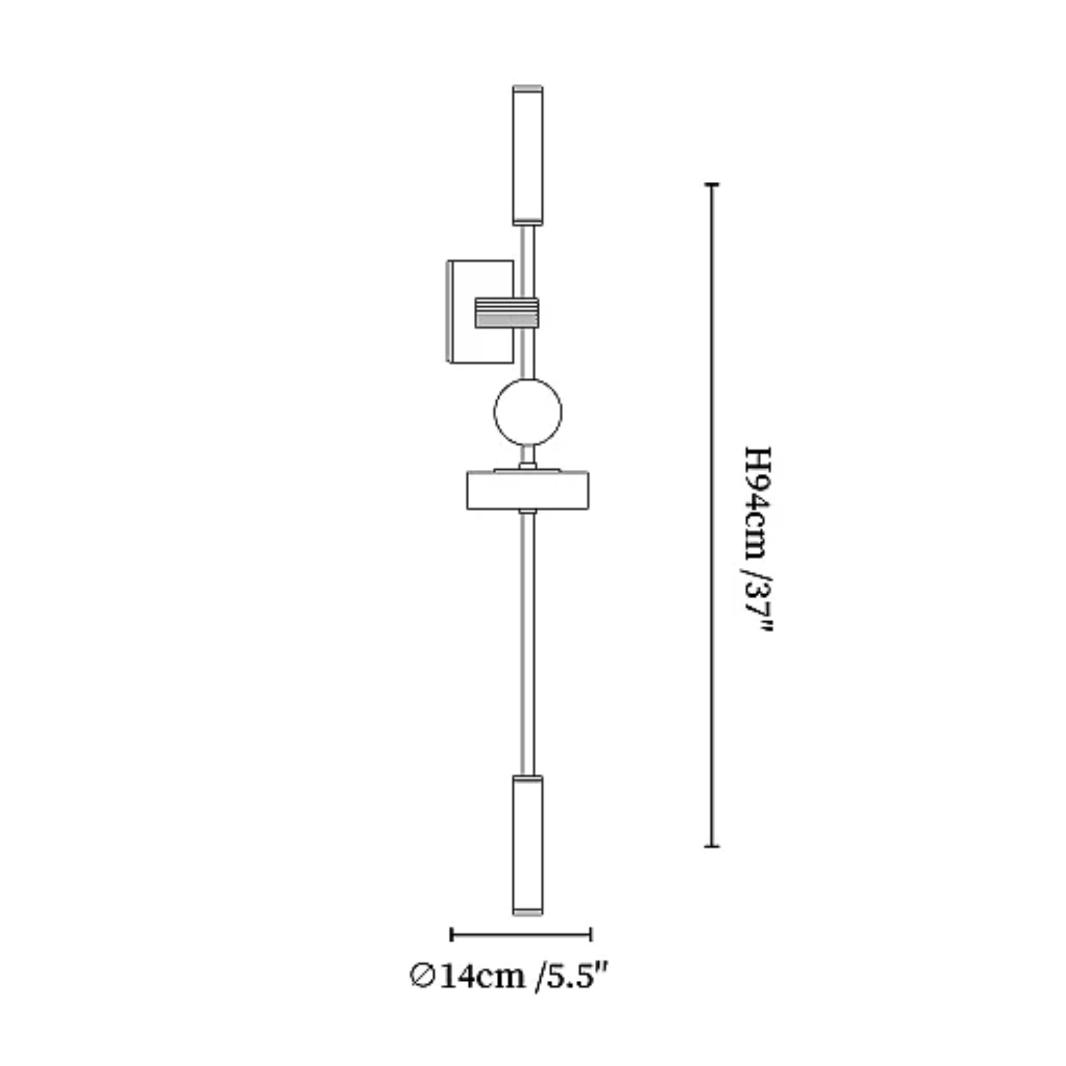 Lampada da parete Letumoz