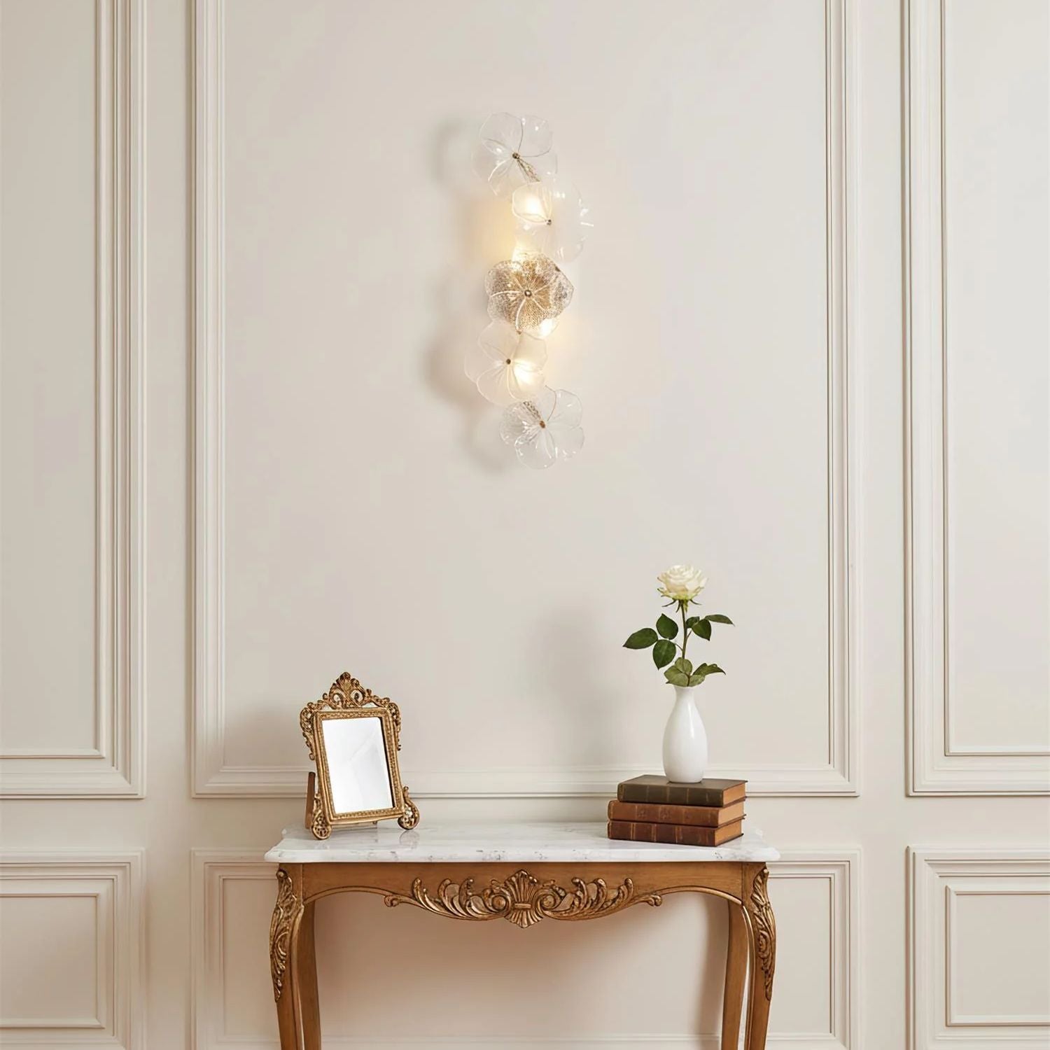 Lampada a stelo floreale Virelza