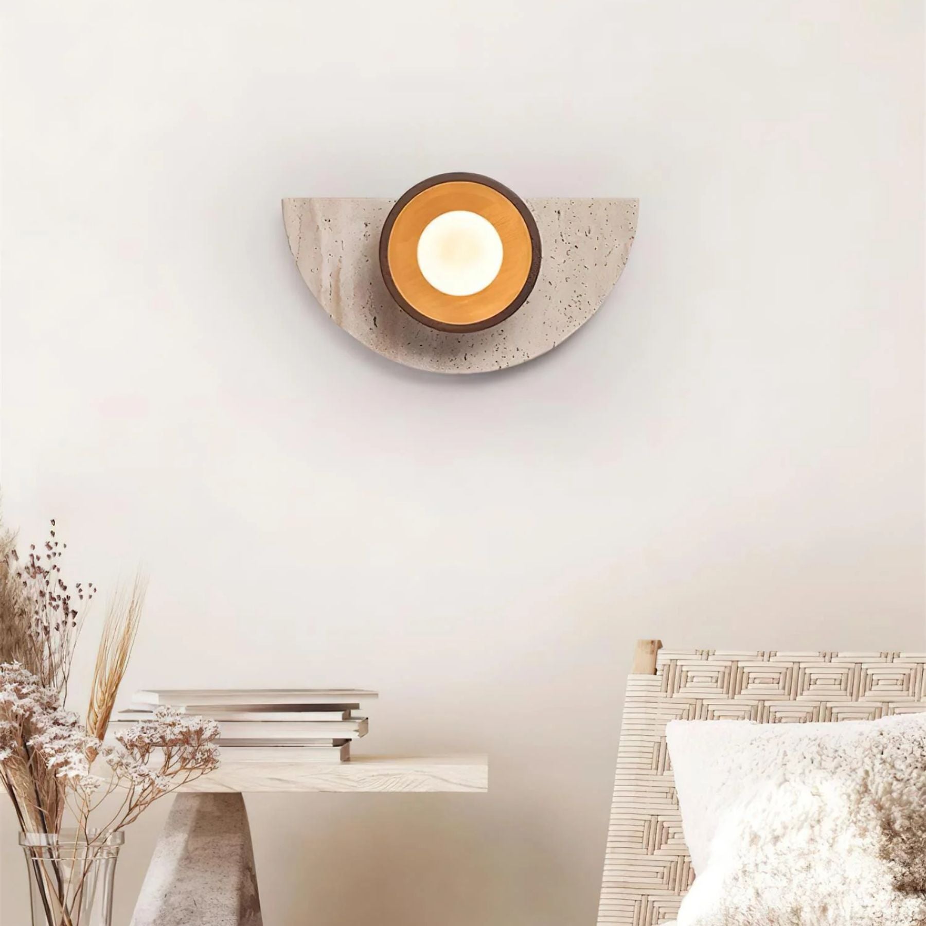 Lerbaze Natuursteen Wandlamp