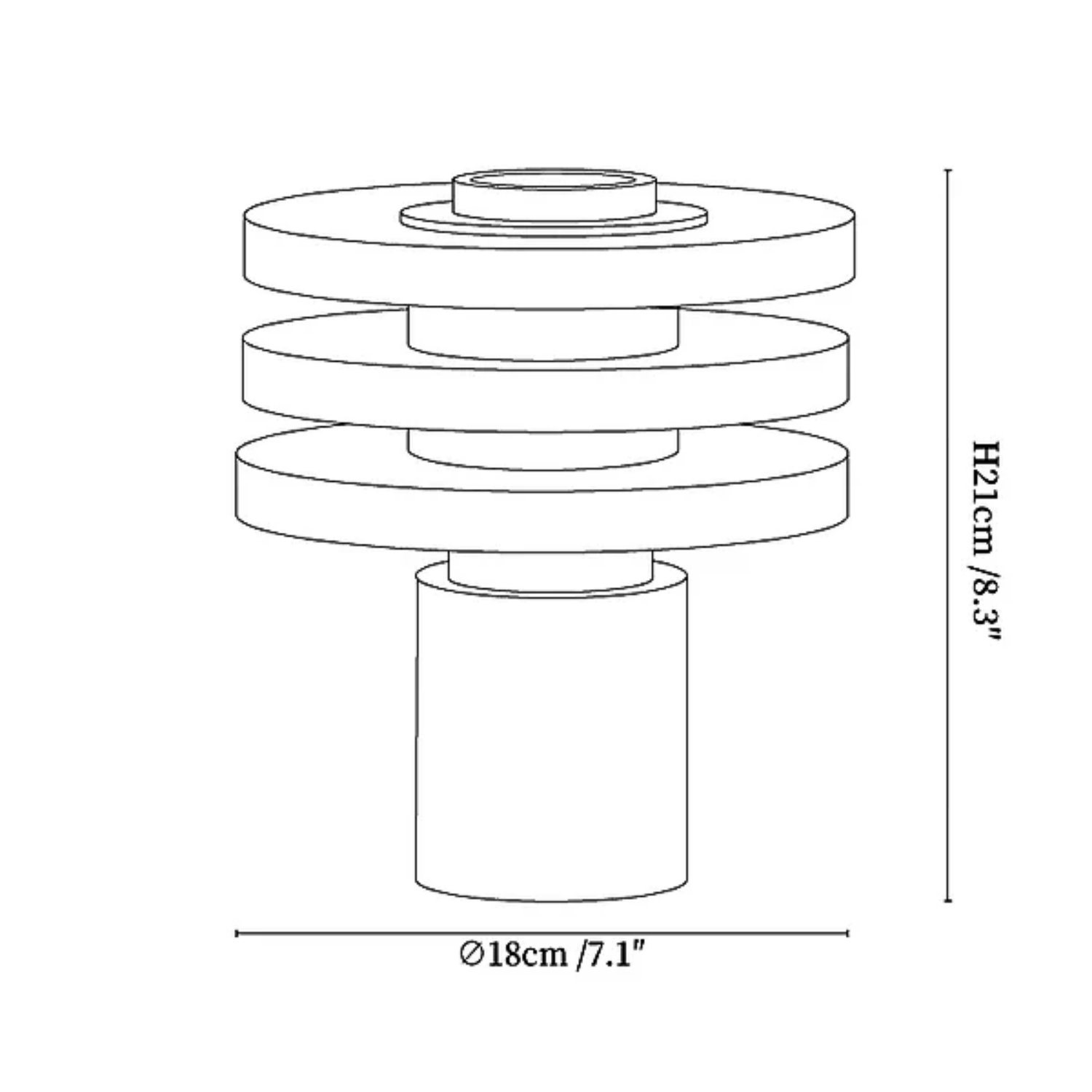 Lampada da tavolo Lebosik a tre strati