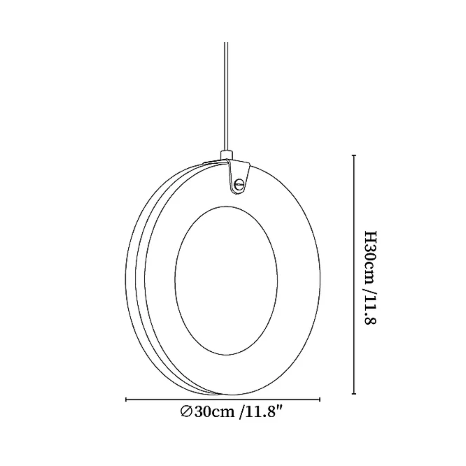 Lampada a sospensione Lenba Albasten Anello