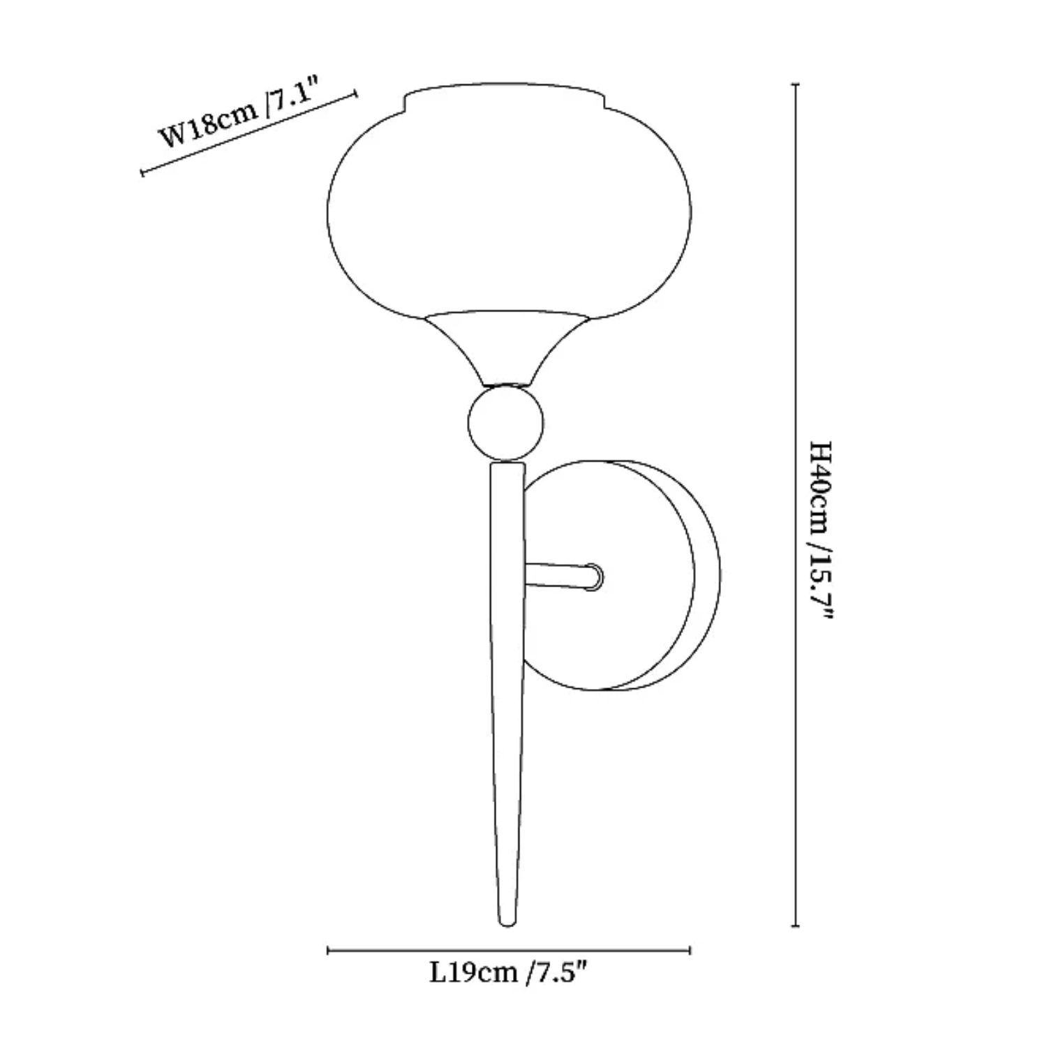 Lampada da parete Elisobel
