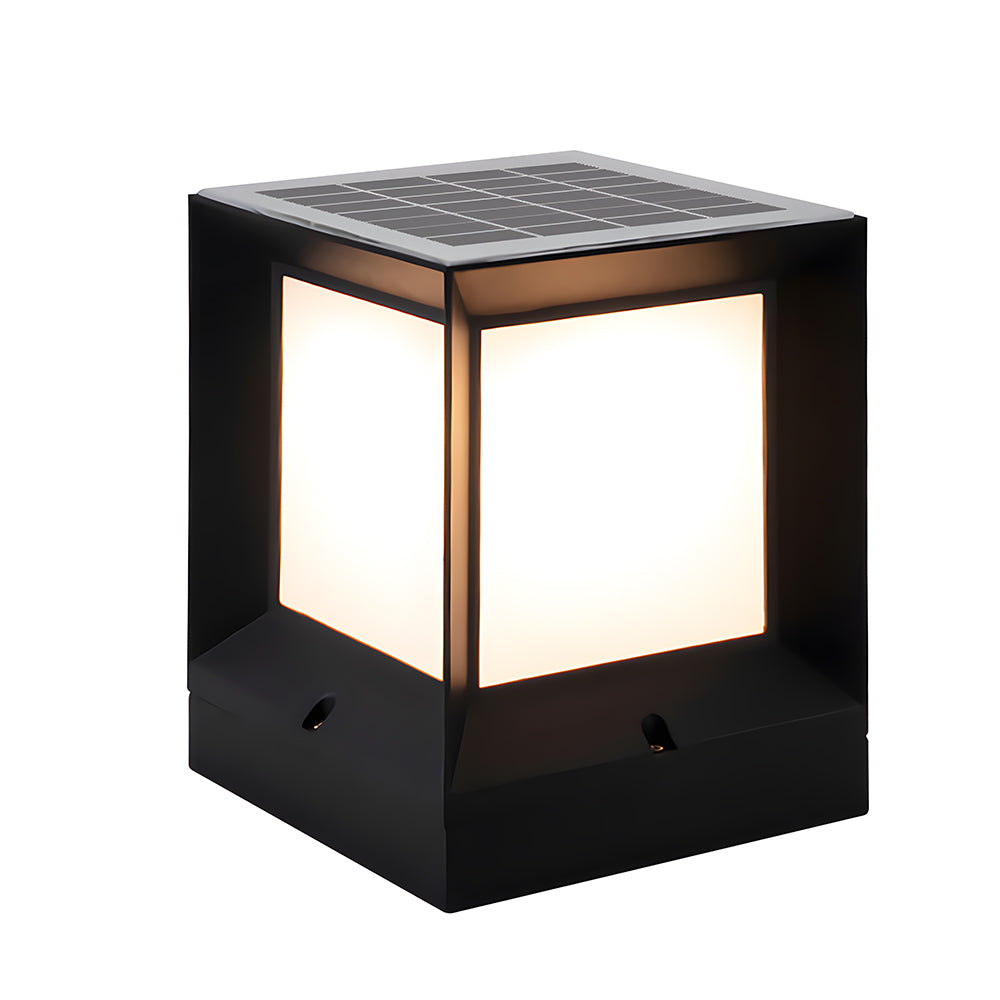 Moderne Kubus Solar Outdoor Lamp