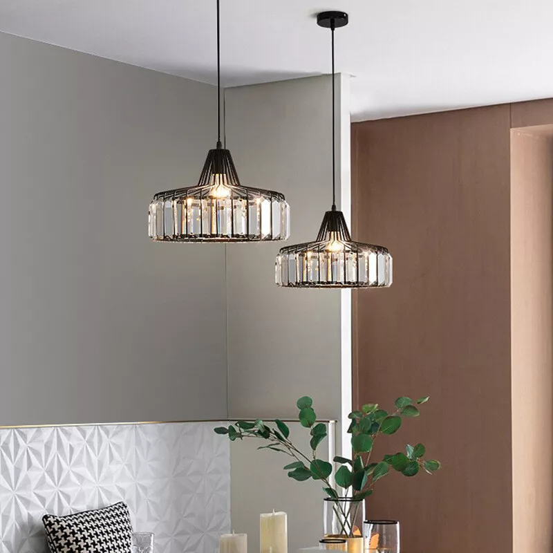 Zwarte Kristal Hanglamp