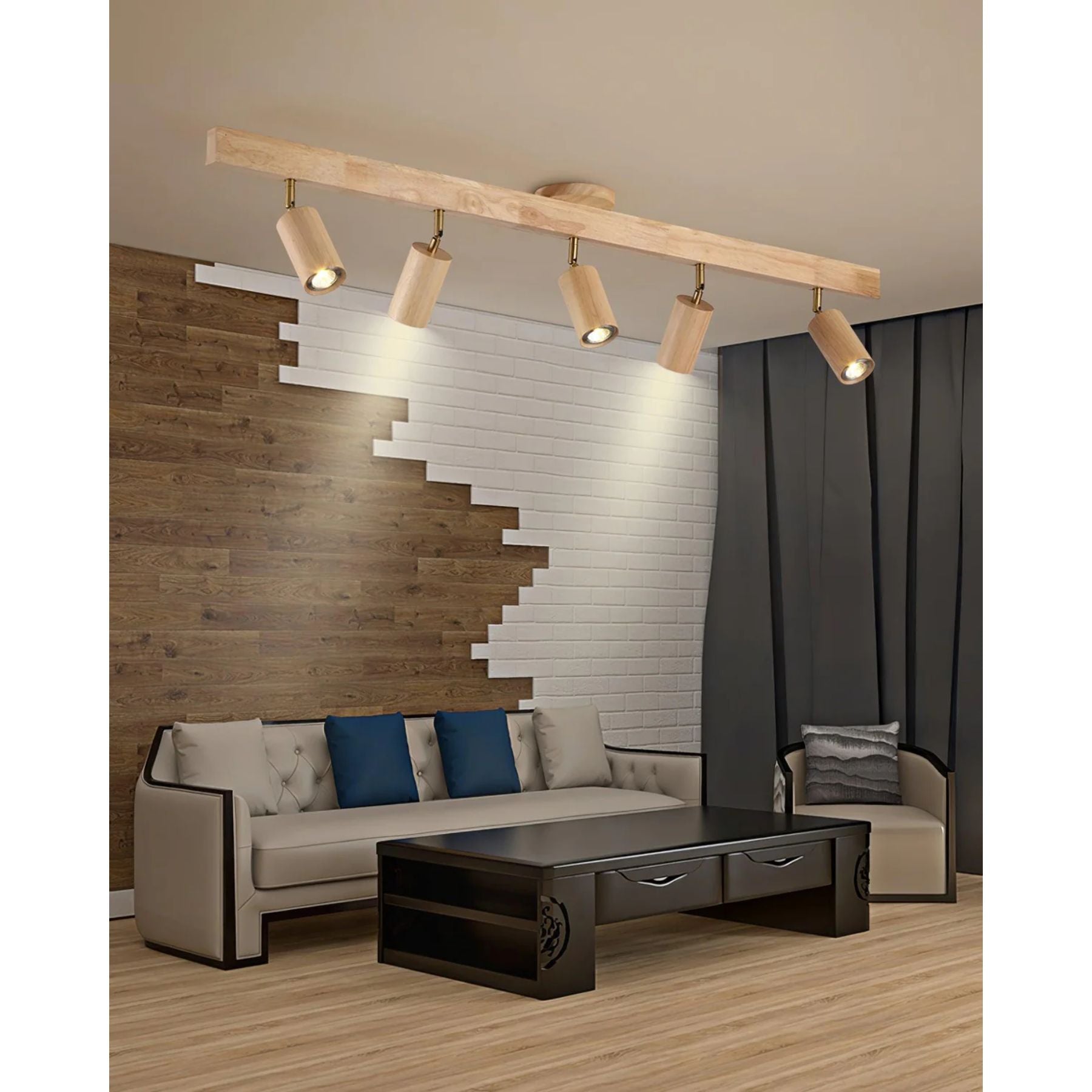 Lermo Houten Track Plafondlamp