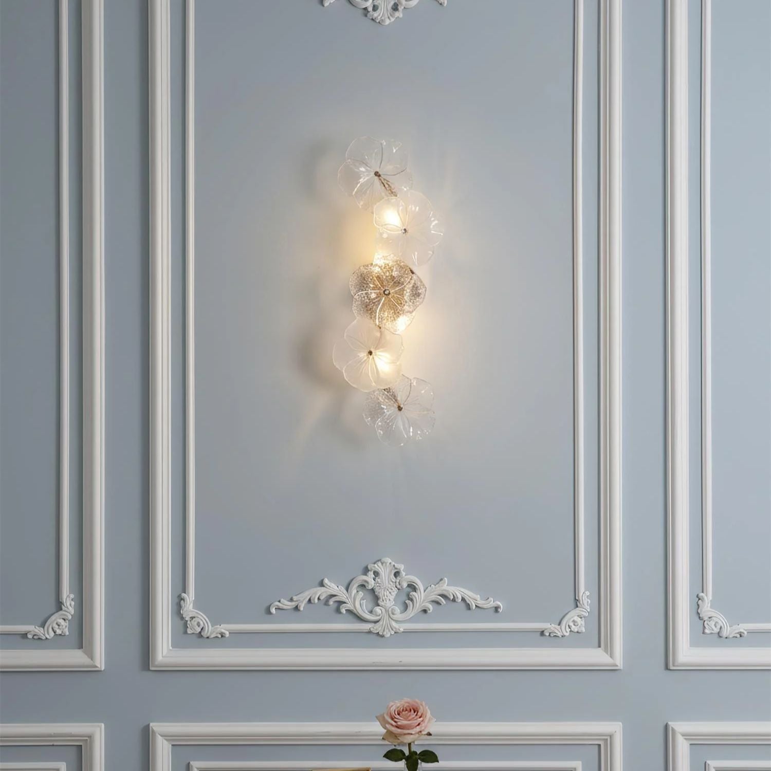 Lampada a stelo floreale Virelza