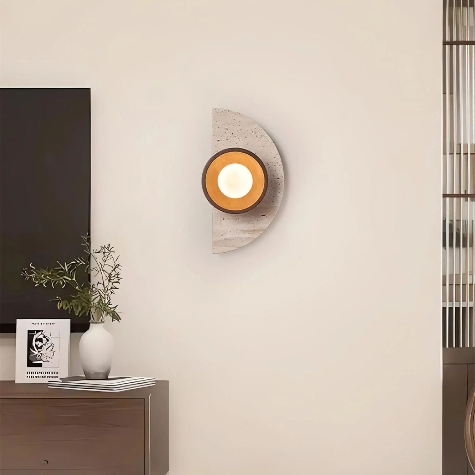 Lerbaze Natuursteen Wandlamp