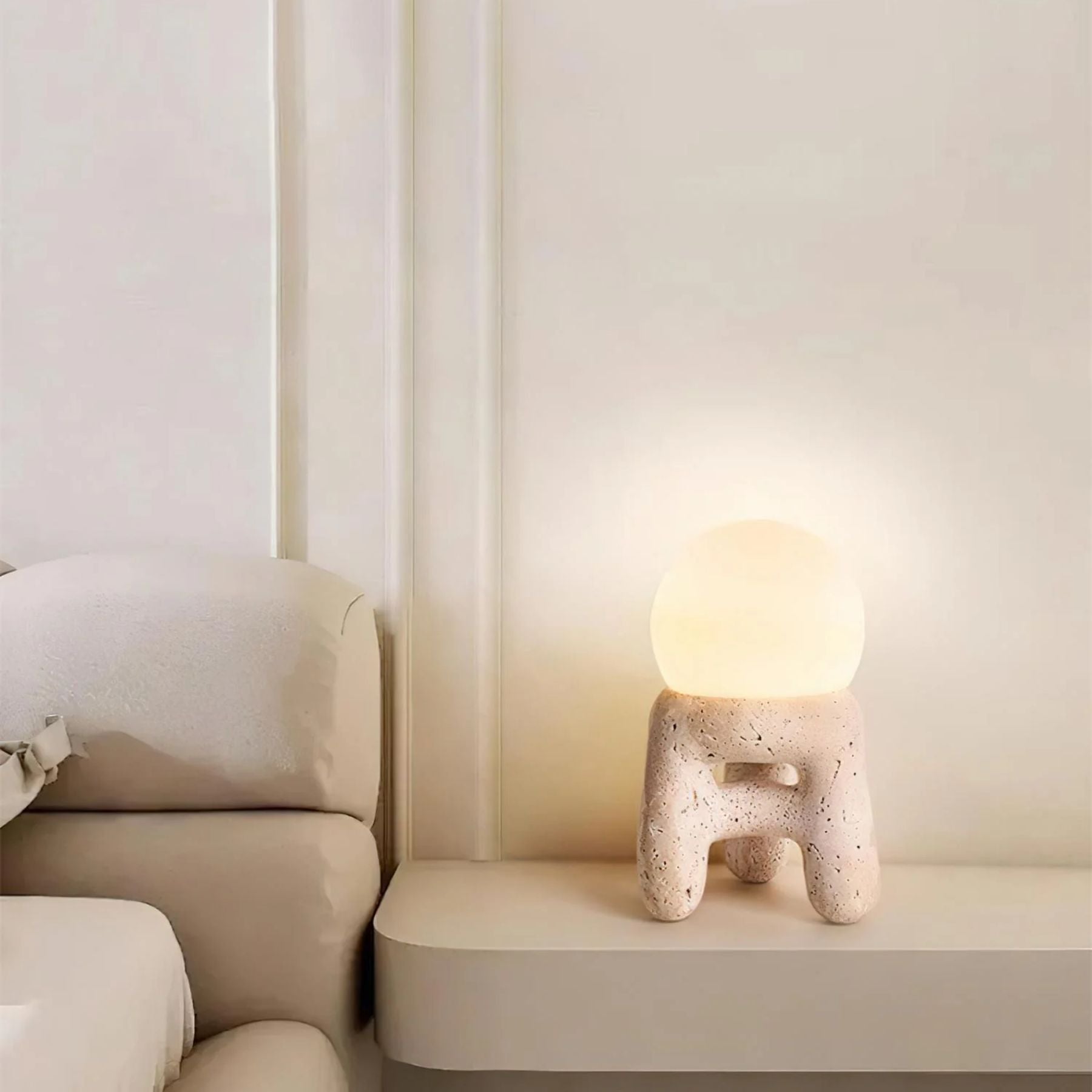 Krukvorm Natuursteen Tafellamp