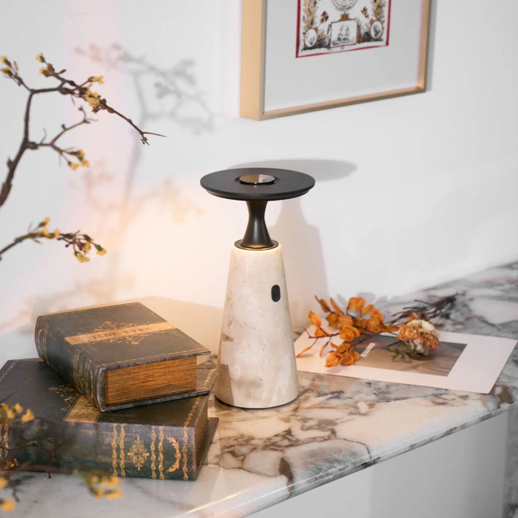 Terchas Oplaadbare Natuursteen Tafellamp