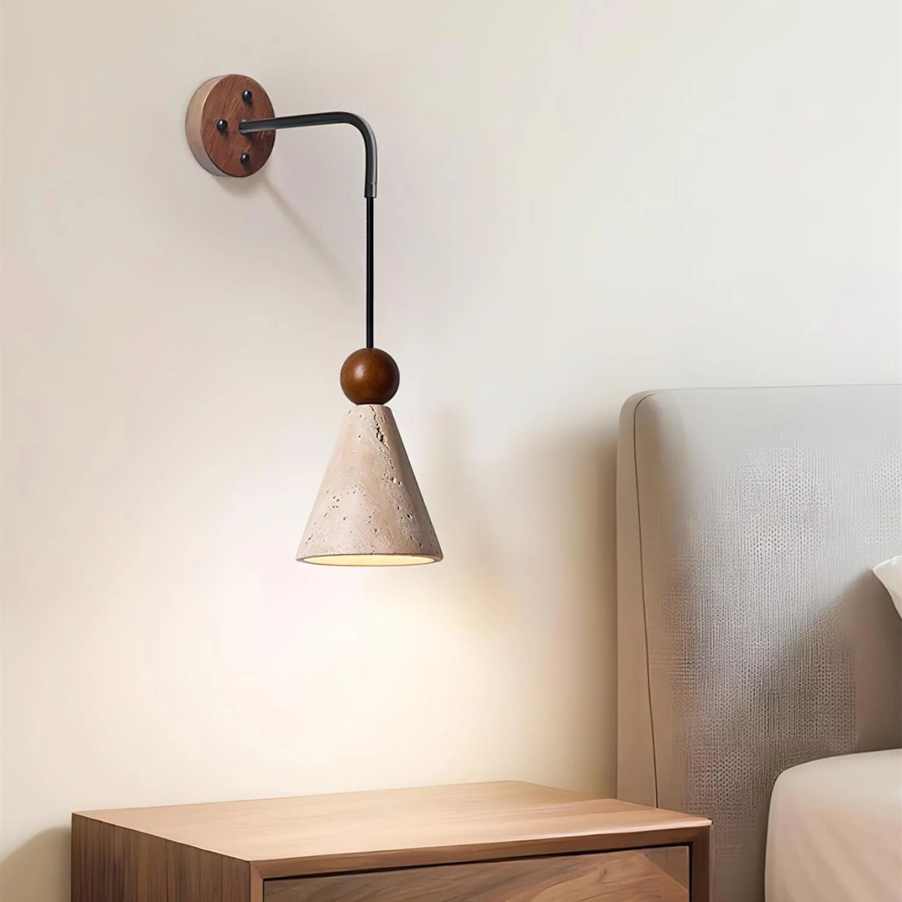 Tevvano Travertijn Wandlamp