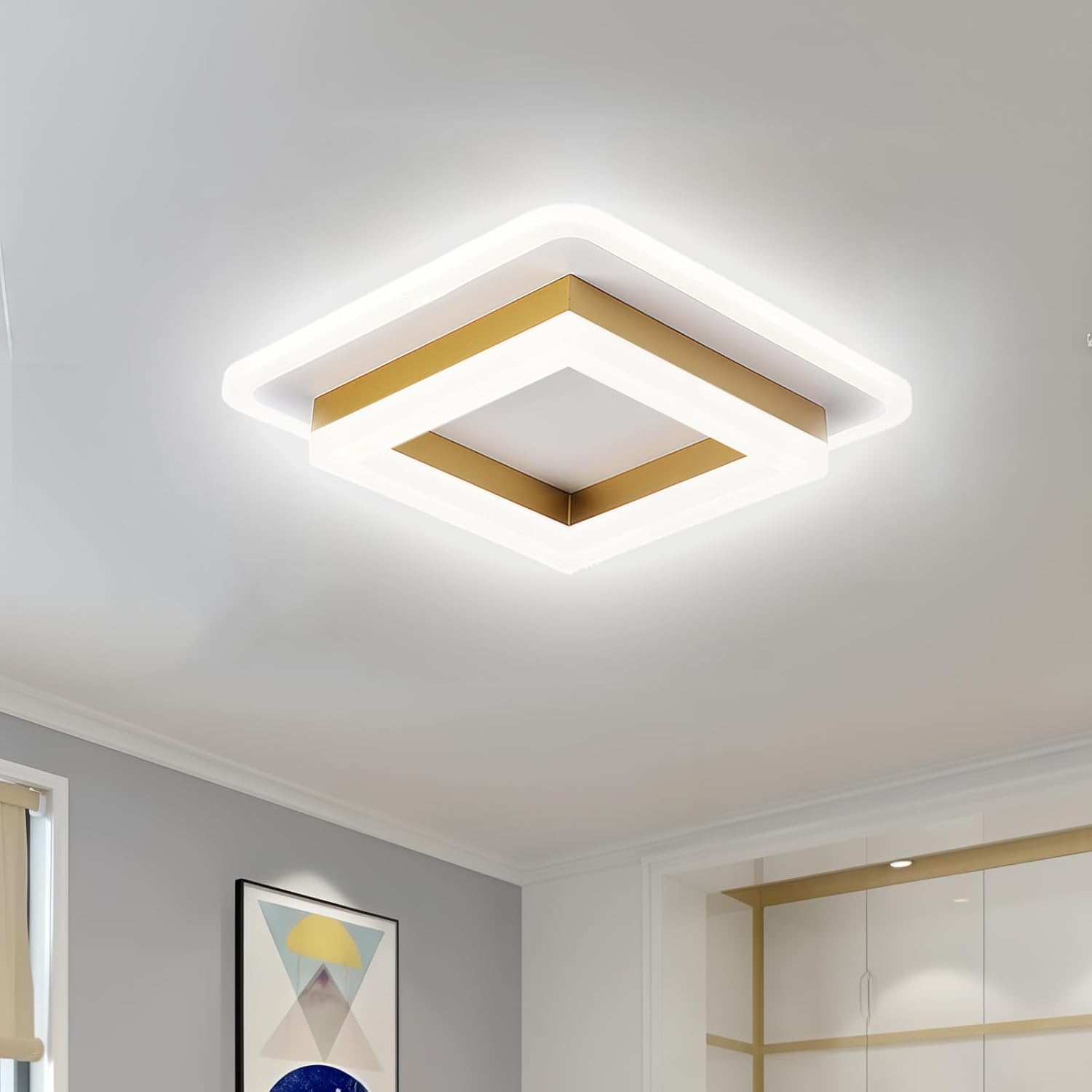 Vierkante LED Plafondlamp
