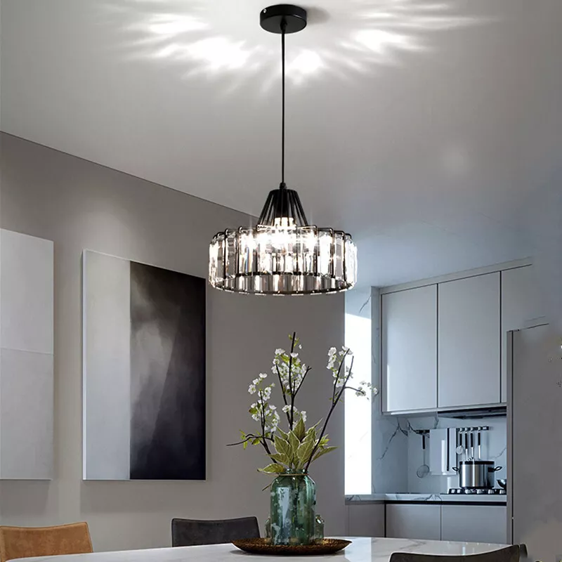 Zwarte Kristal Hanglamp