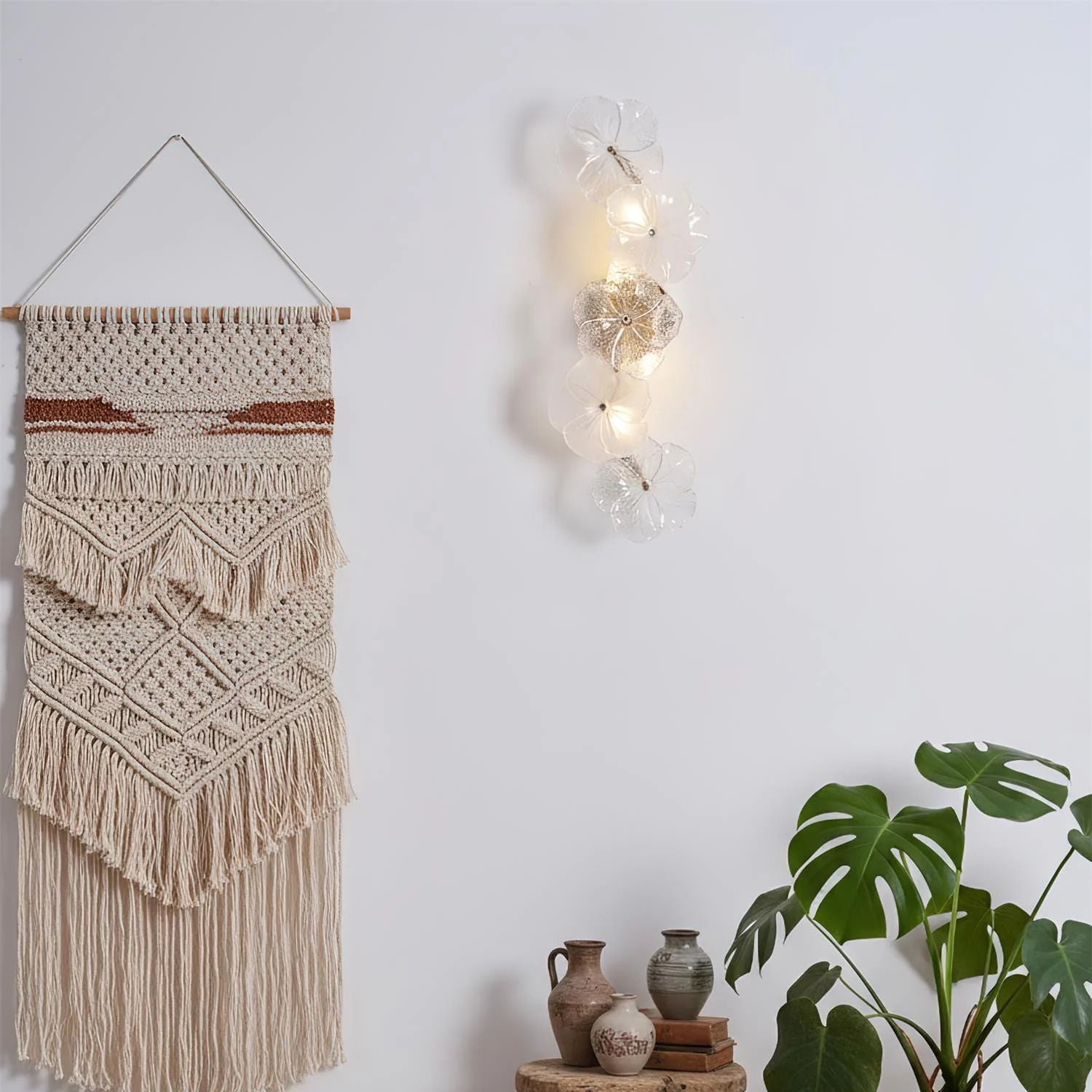 Lampada a stelo floreale Virelza