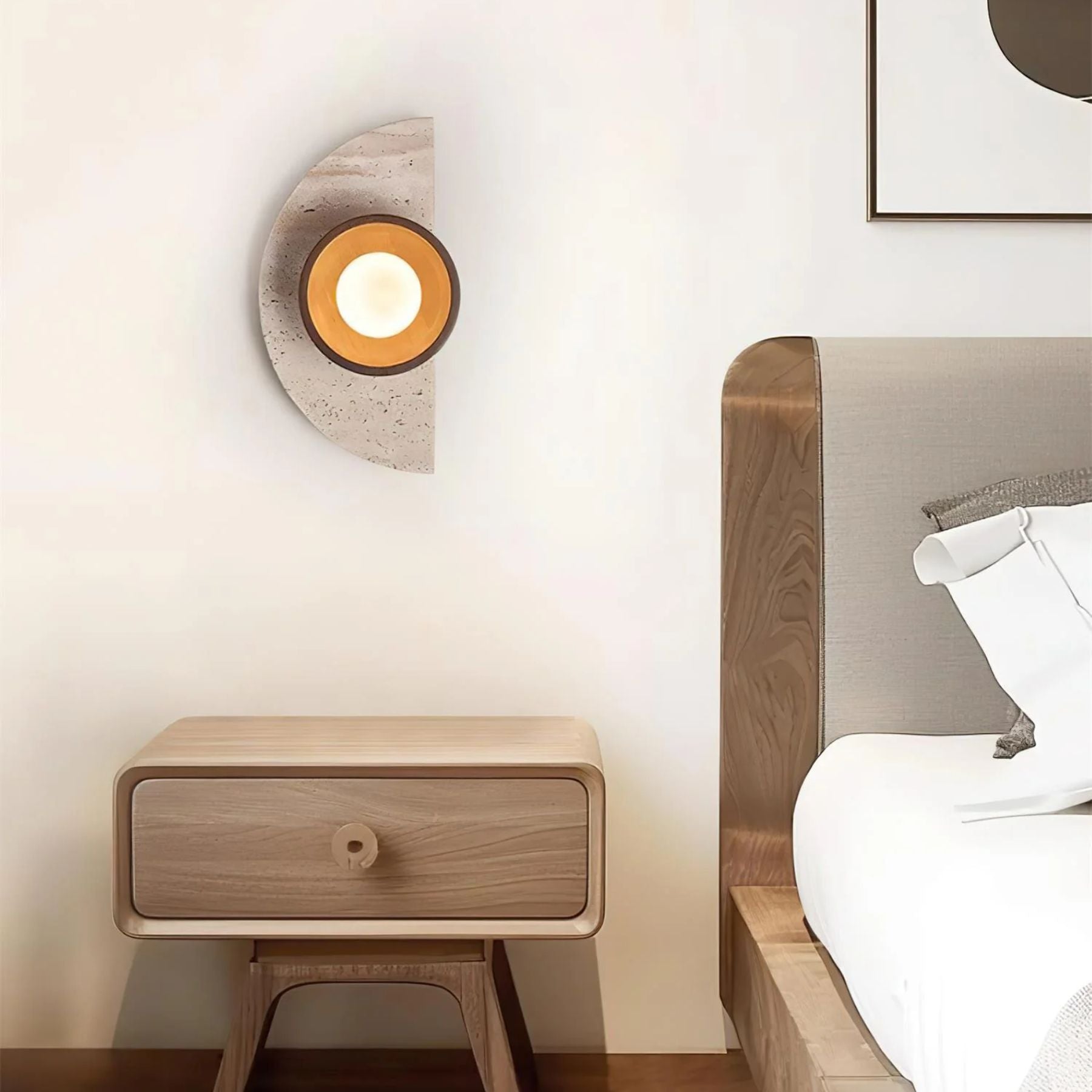 Lerbaze Natuursteen Wandlamp