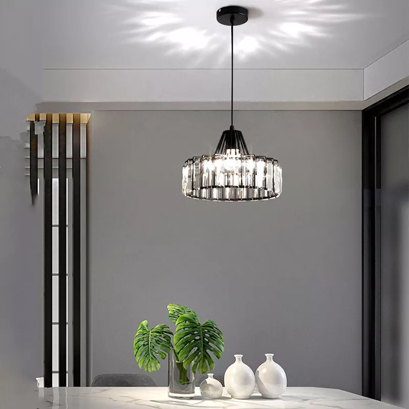 Zwarte Kristal Hanglamp