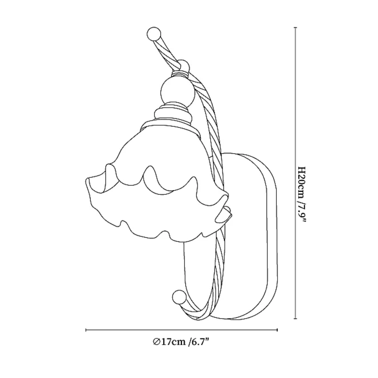 Lampada da parete Mefusile