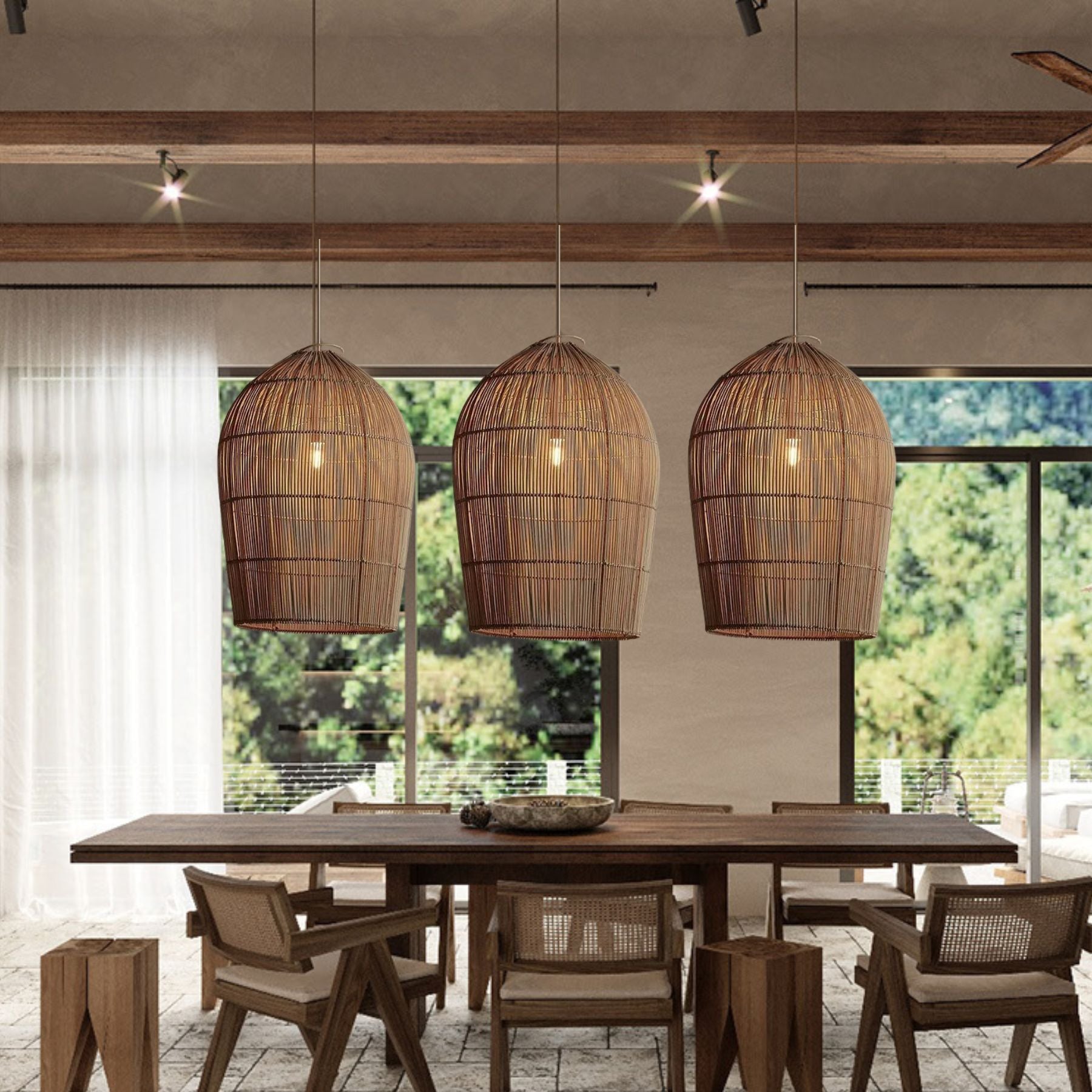 Savana Bamboe Boho Hanglamp