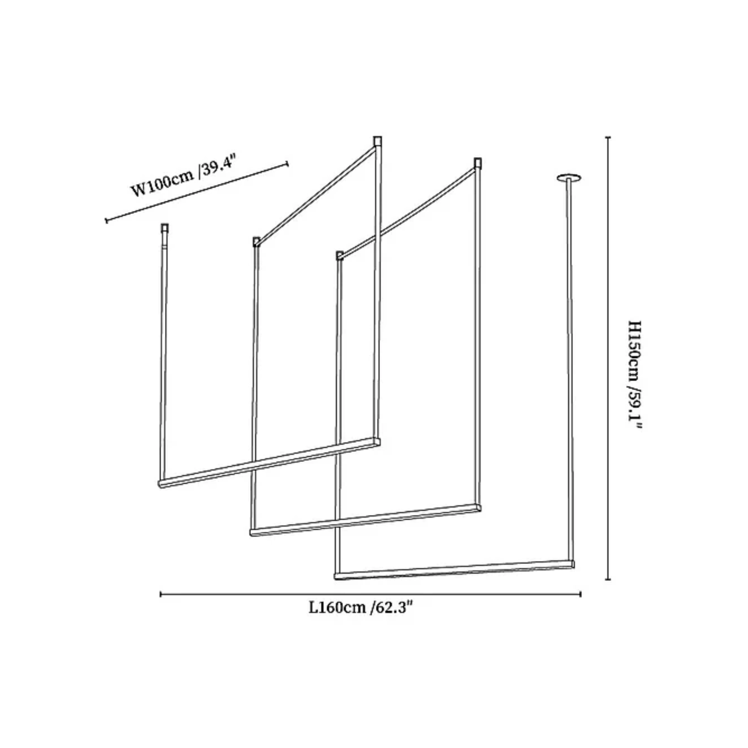 Lampada a sospensione Beltaz Lineaire