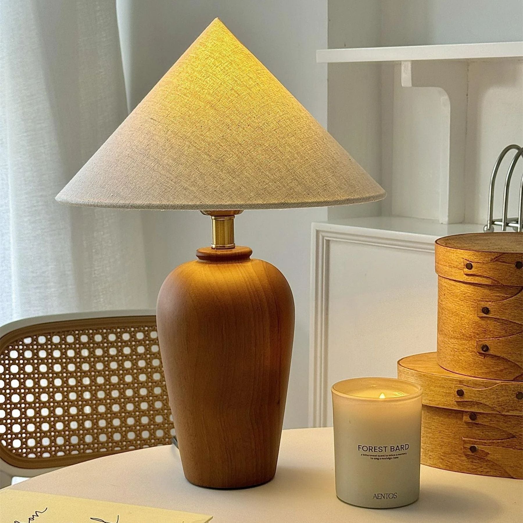 Brevo Lampada da Tavolo in Legno