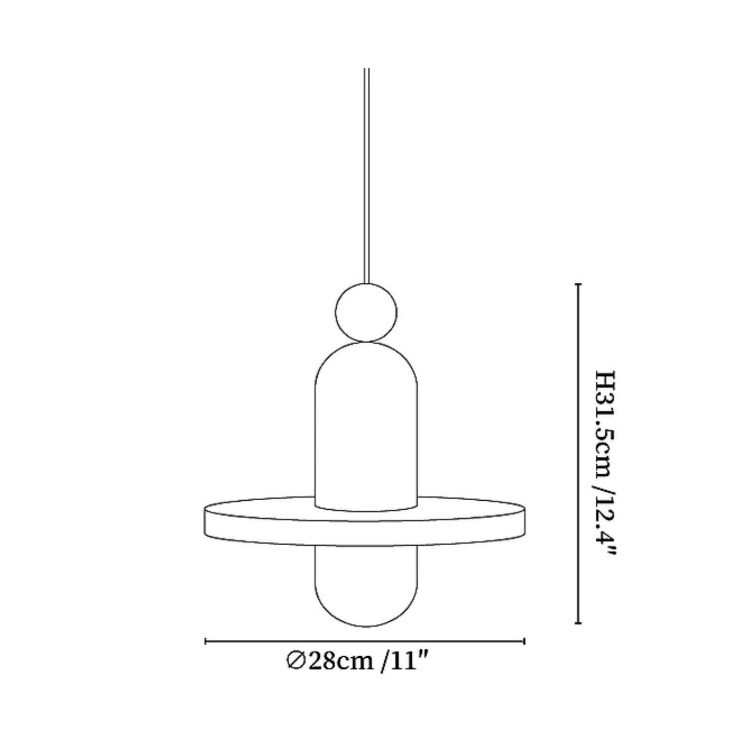 Lampada a sospensione ad anello Senmif Albast