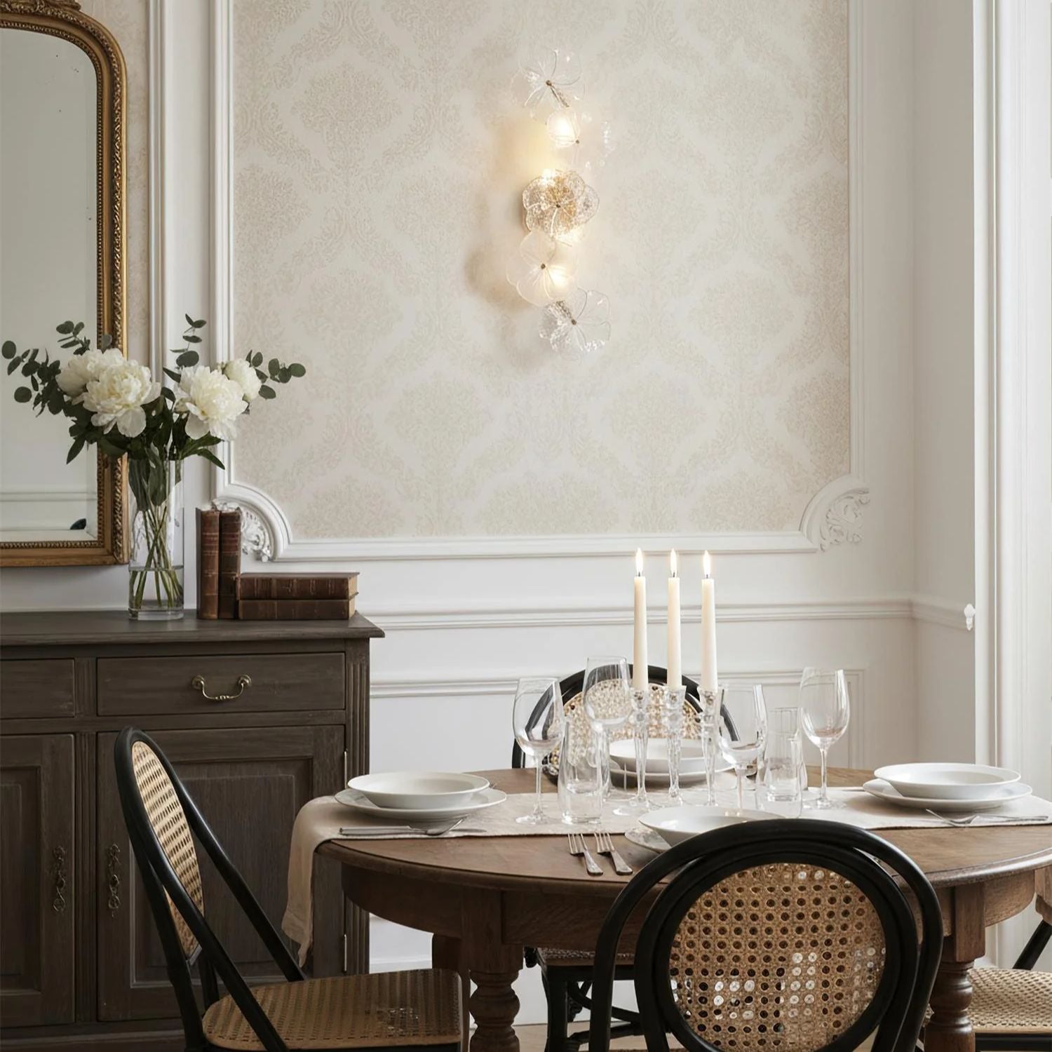 Lampada a stelo floreale Virelza