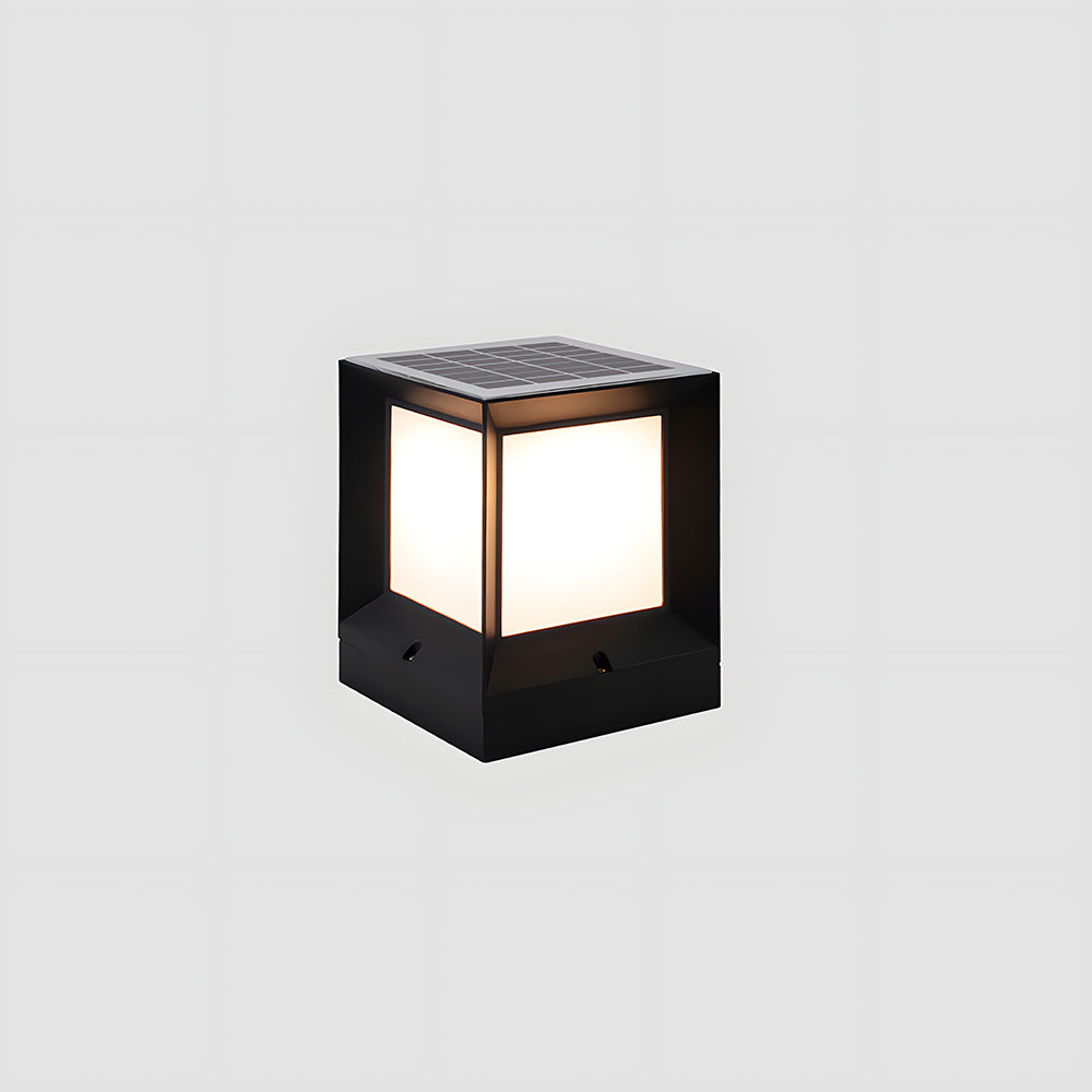 Moderne Kubus Solar Outdoor Lamp