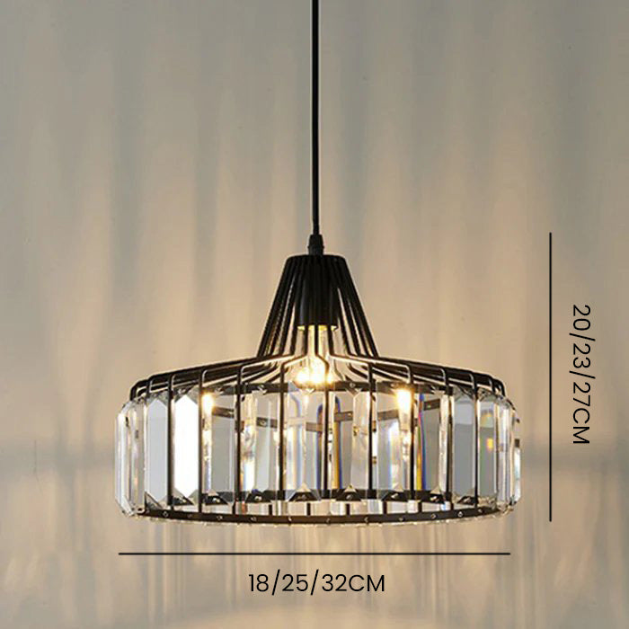 Zwarte Kristal Hanglamp