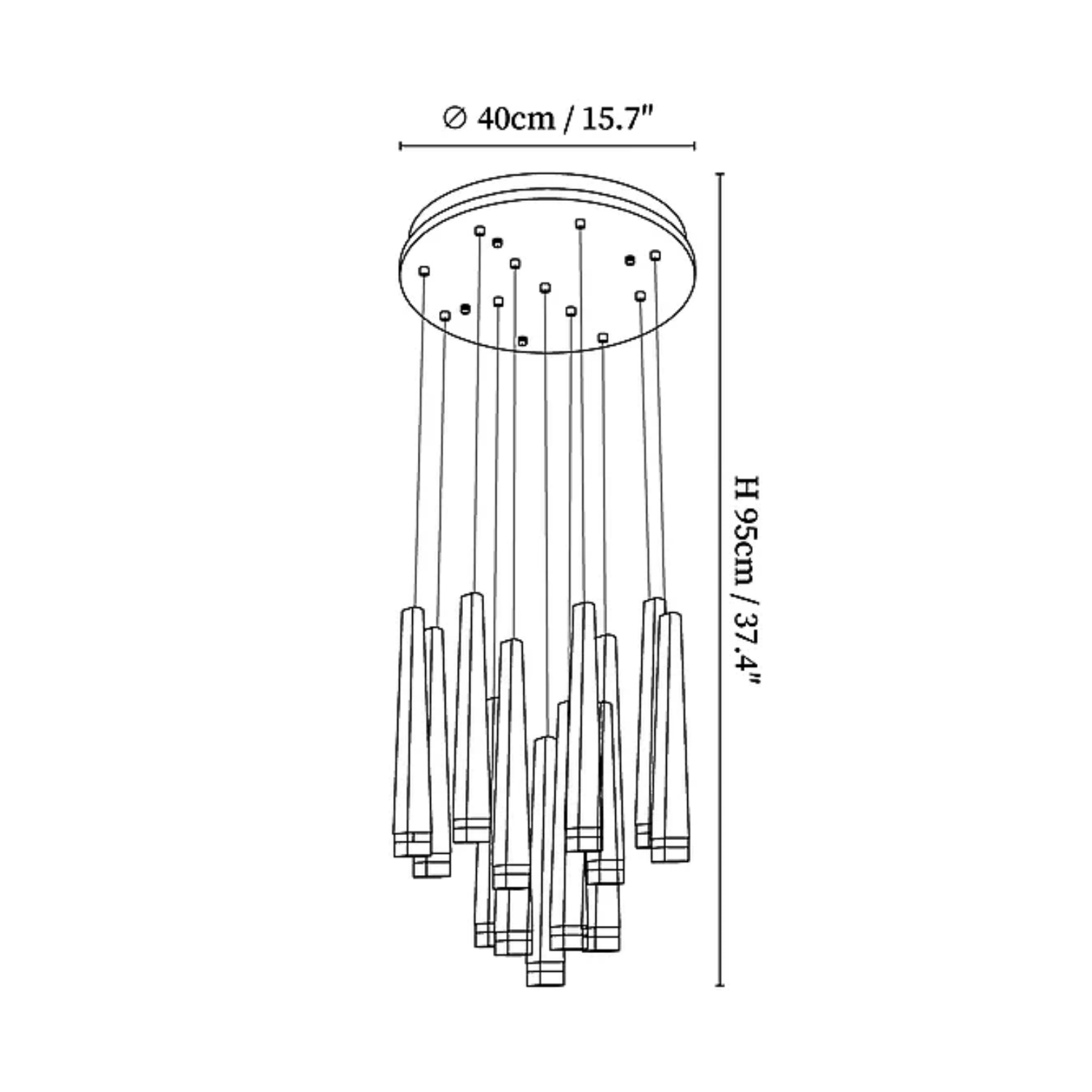 Lampada a sospensione Vuurhoutje
